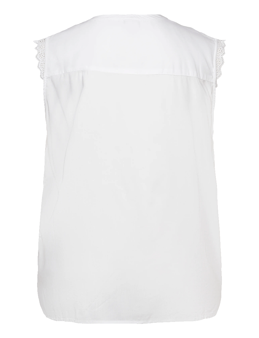 ONLY Carmakoma - CARMUMI S/L TOP WVN NOOS - blouses zonder mouwen - white - 1