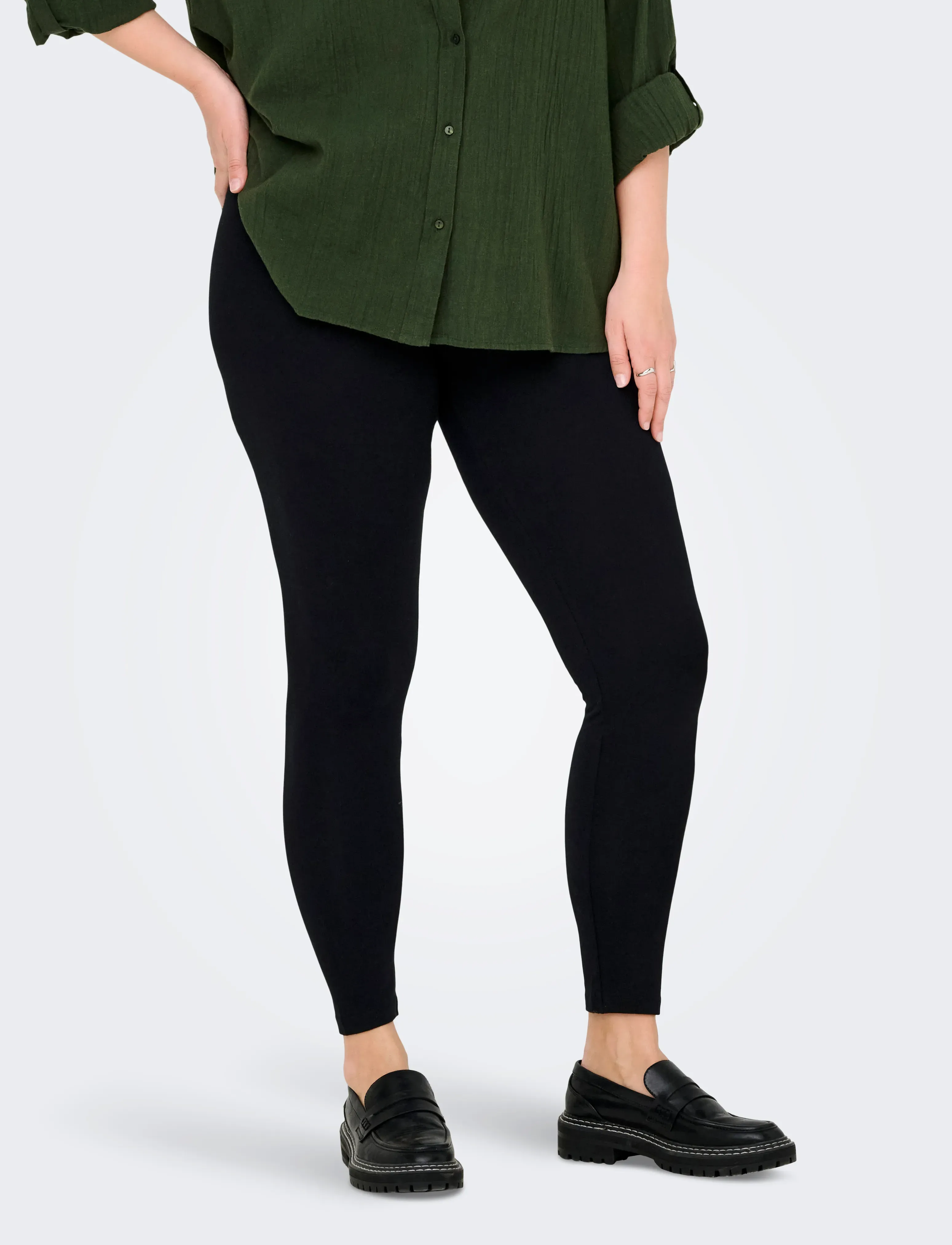 ONLY Carmakoma - CARTIME LEGGINGS NOOS - leggings - black - 4