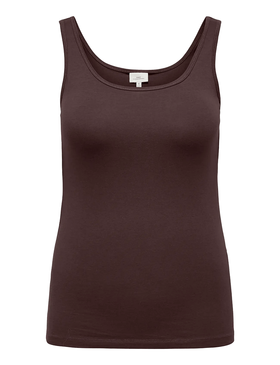 ONLY Carmakoma - CARTIME TANK TOP JRS - Ärmellose tops - coffee bean - 0