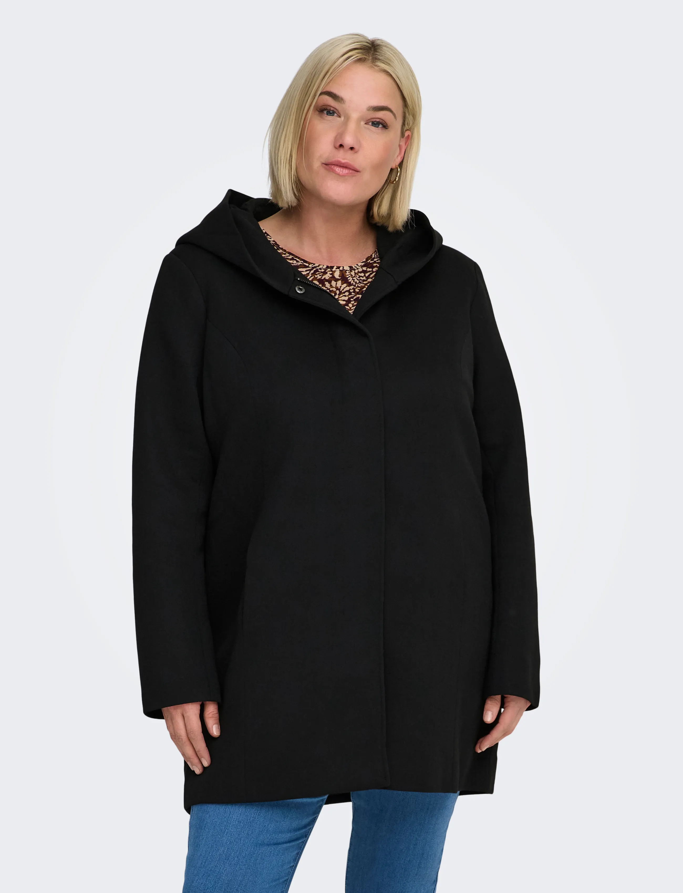 ONLY Carmakoma Carsedona Light Coat Otw Noos, 54, Black, Frakker > Lette Frakker, Dame