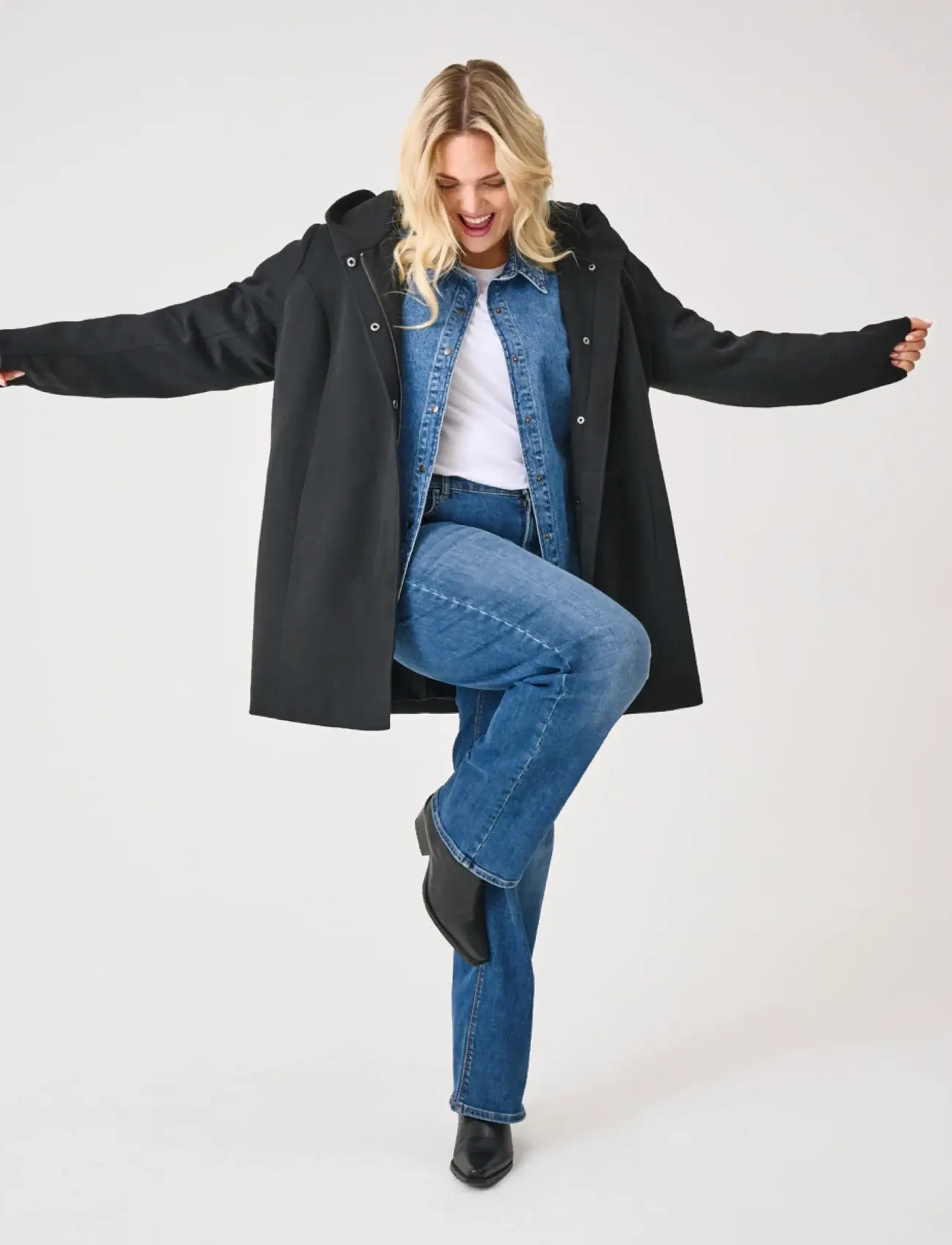 ONLY Carmakoma CARSEDONA LIGHT COAT OTW NOOS - Transitional Layering - BLACK / black