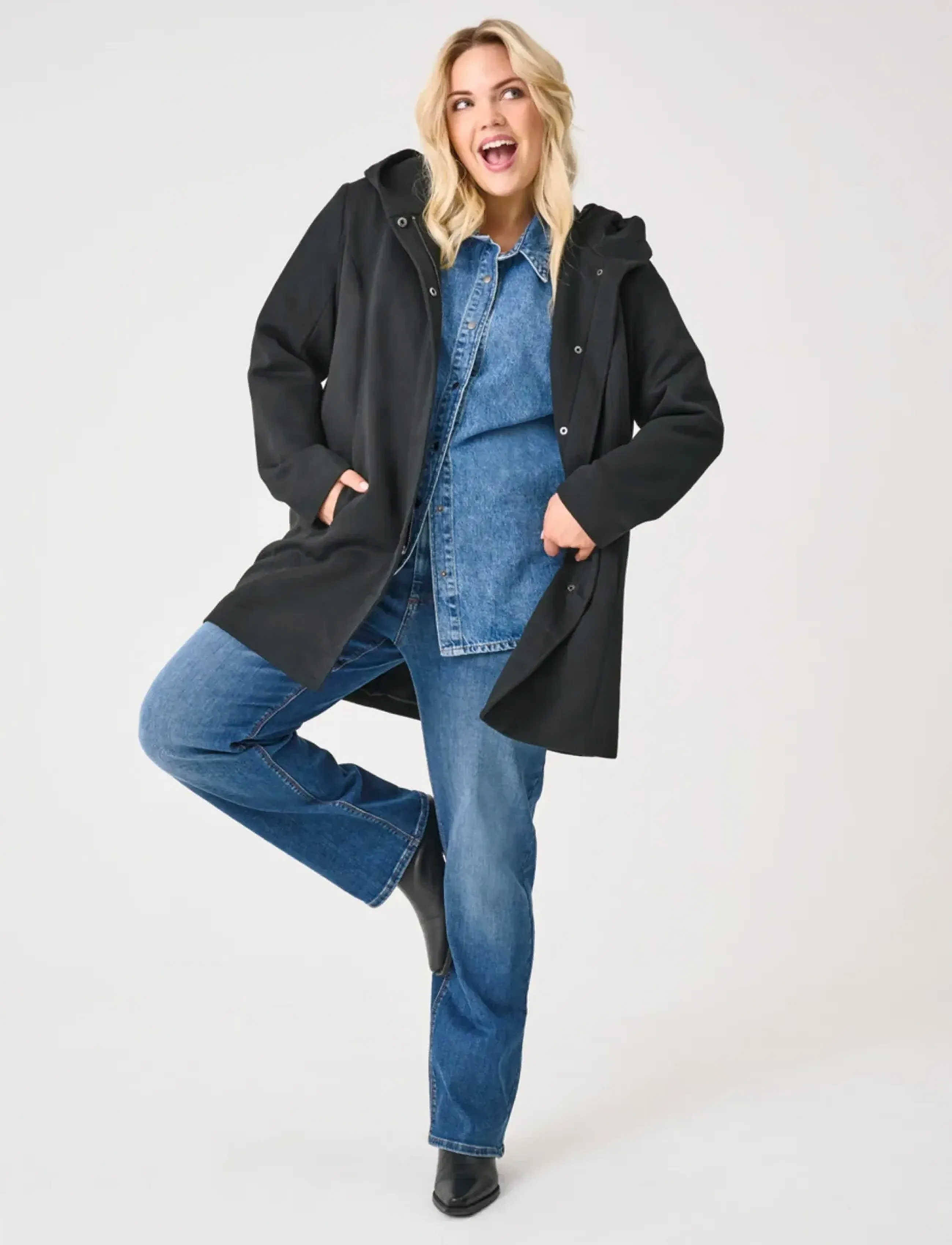 ONLY Carmakoma - CARSEDONA LIGHT COAT OTW NOOS - cienkie płaszcze - black - 5