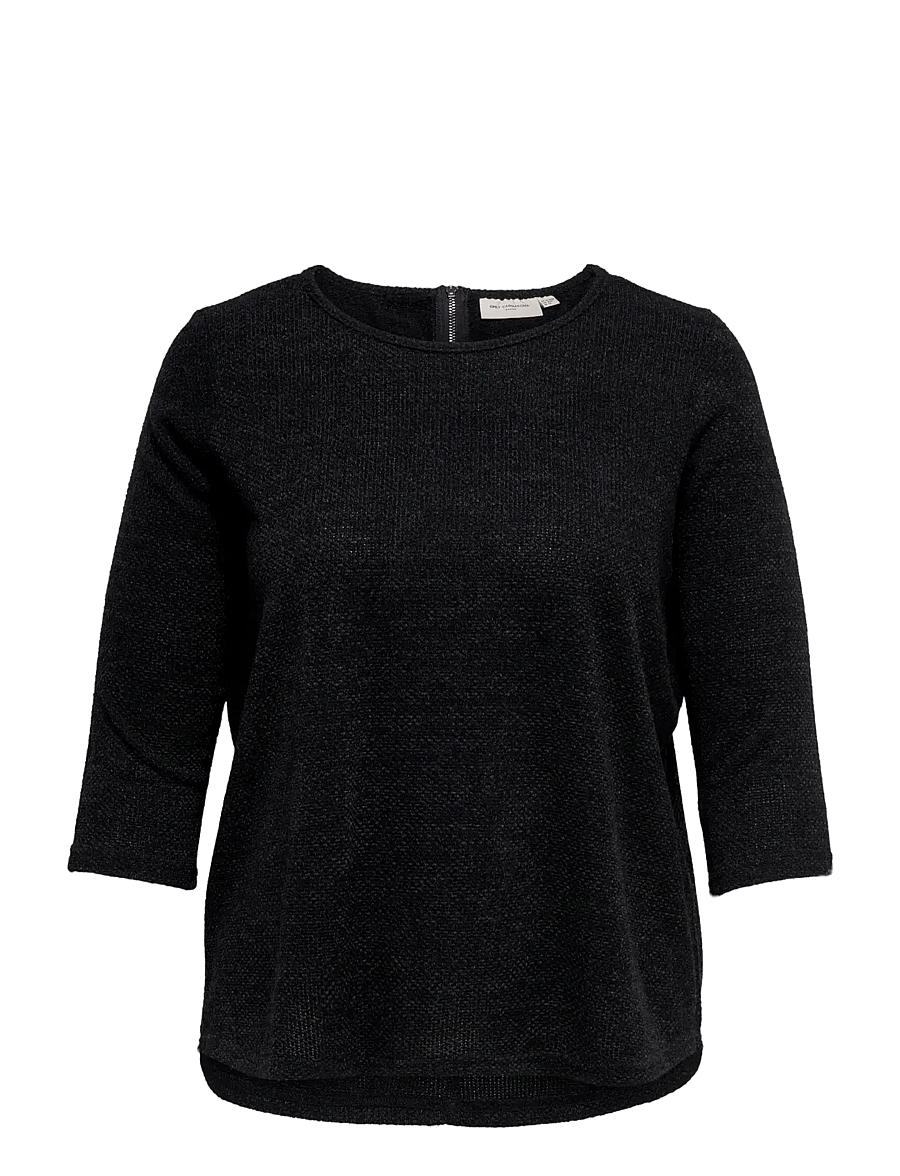 ONLY Carmakoma - CARMARTHA 3/4 TOP JRS - langärmlige tops - black - 1