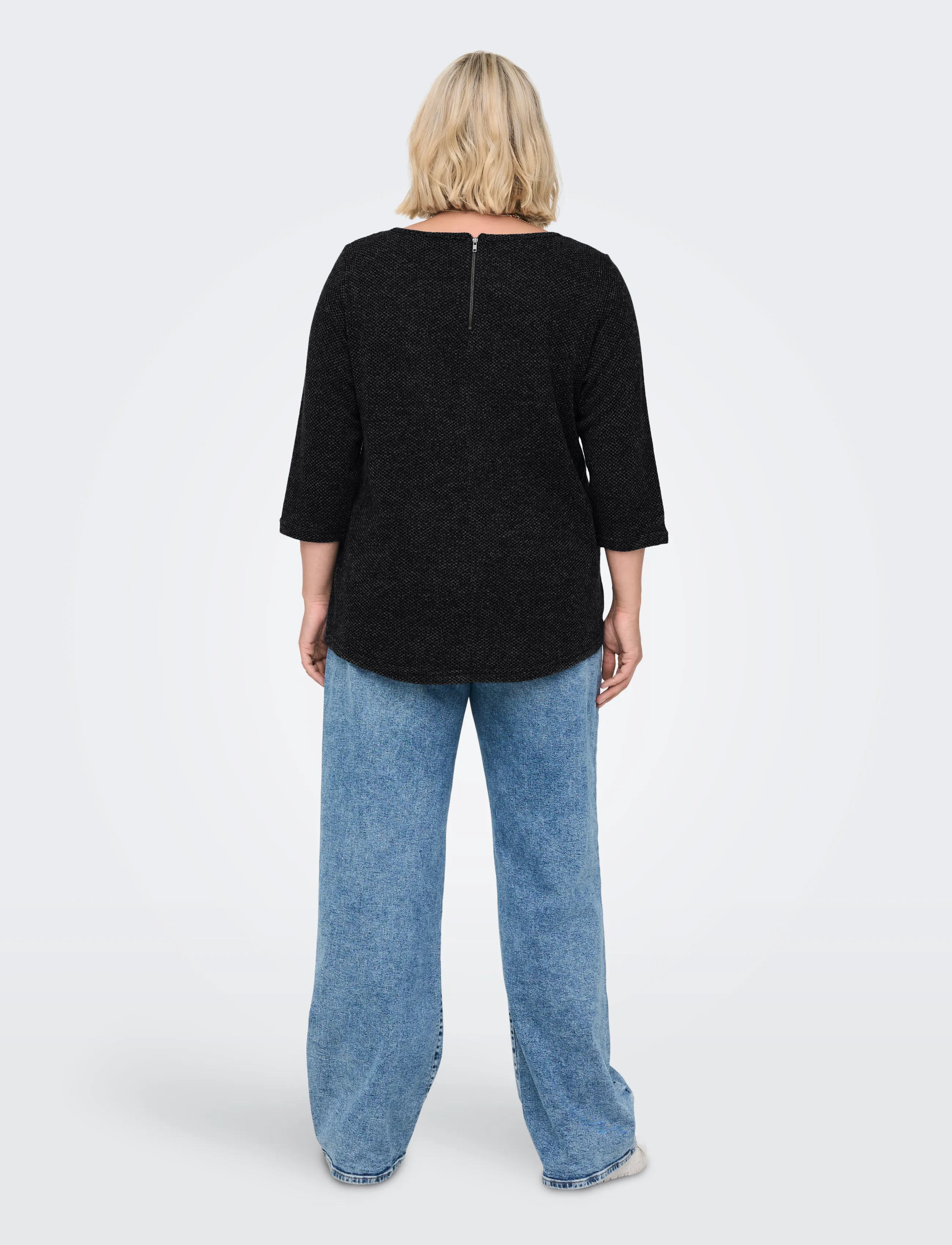 ONLY Carmakoma - CARMARTHA 3/4 TOP JRS - langärmlige tops - black - 3