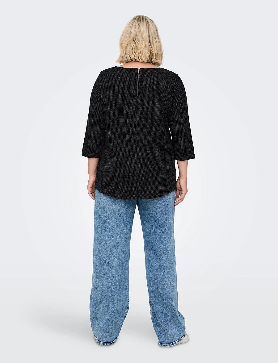 ONLY Carmakoma - CARMARTHA 3/4 TOP JRS - langärmlige tops - black - 3