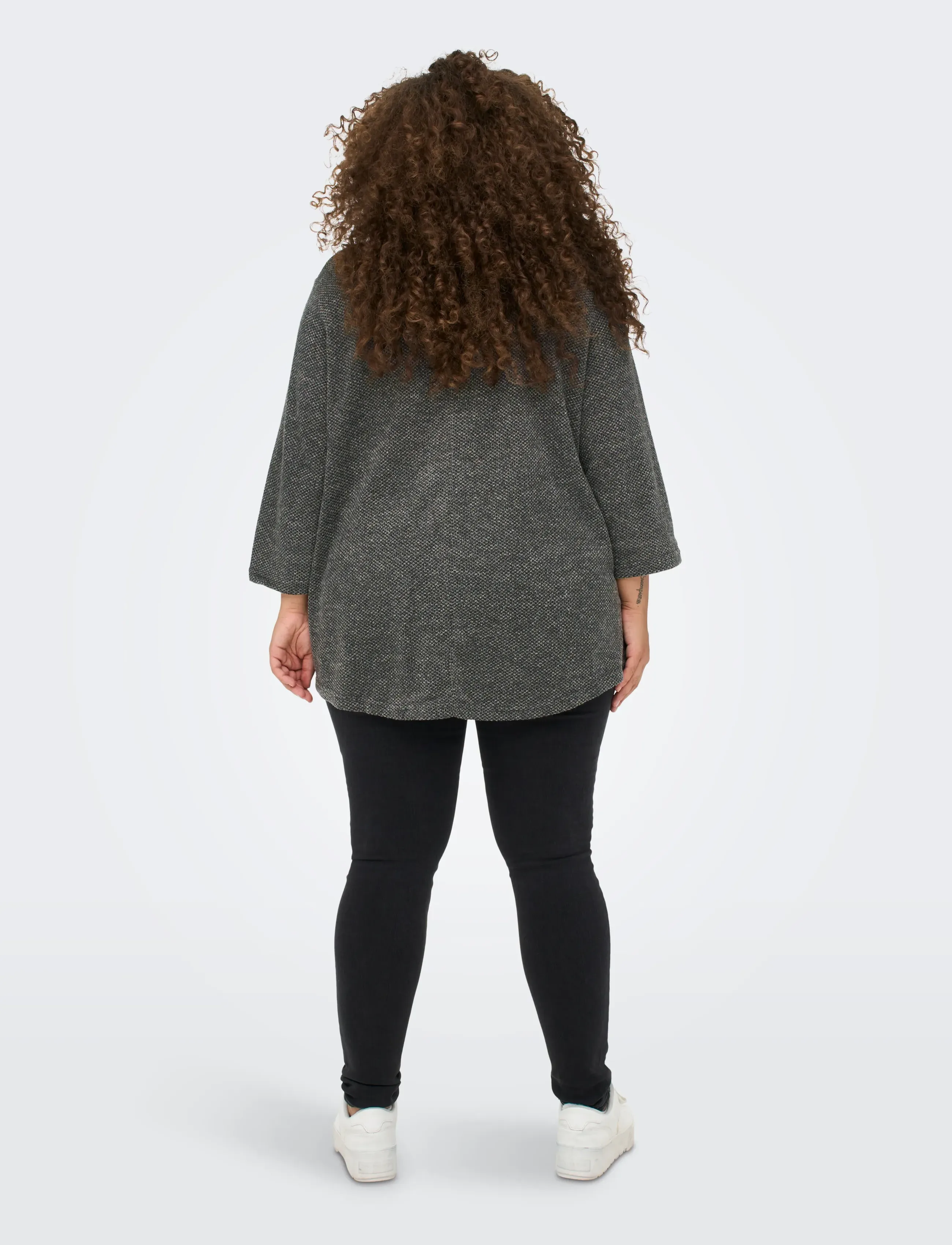 ONLY Carmakoma - CARMARTHA 3/4 TOP - dark grey melange - 3
