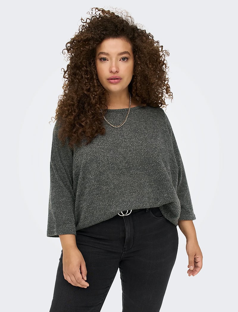 ONLY Carmakoma - CARMARTHA 3/4 TOP - dark grey melange - 5
