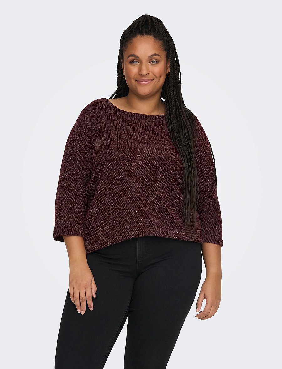 ONLY Carmakoma - CARMARTHA 3/4 TOP JRS - langärmlige tops - winetasting - 0