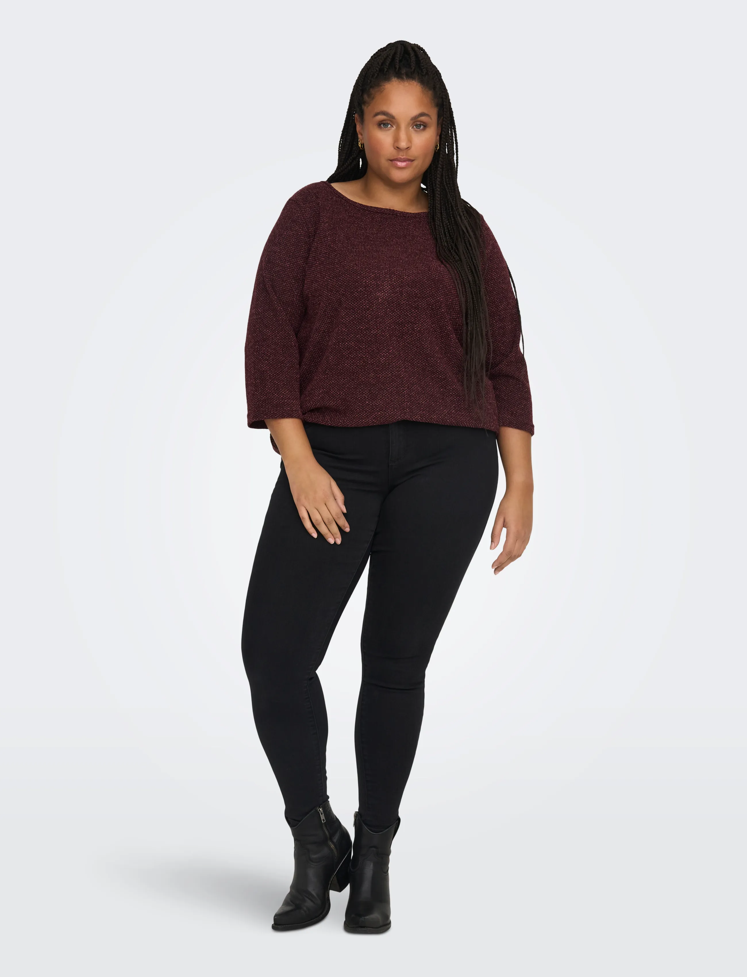 ONLY Carmakoma - CARMARTHA 3/4 TOP JRS - langärmlige tops - winetasting - 4