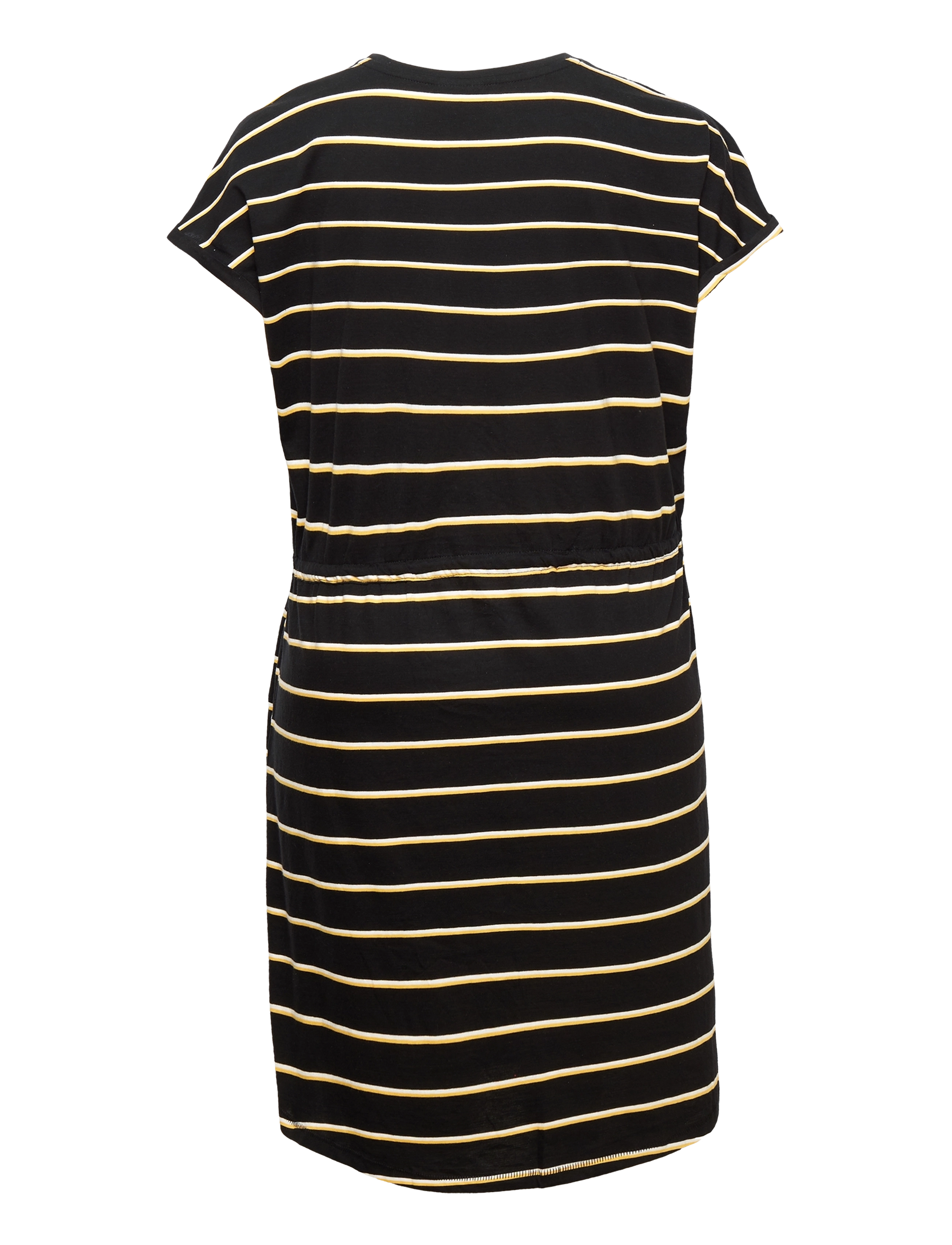 ONLY Carmakoma - CARAPRIL SS KNEE  DRESS STRIPE JRS NOOS - black - 1