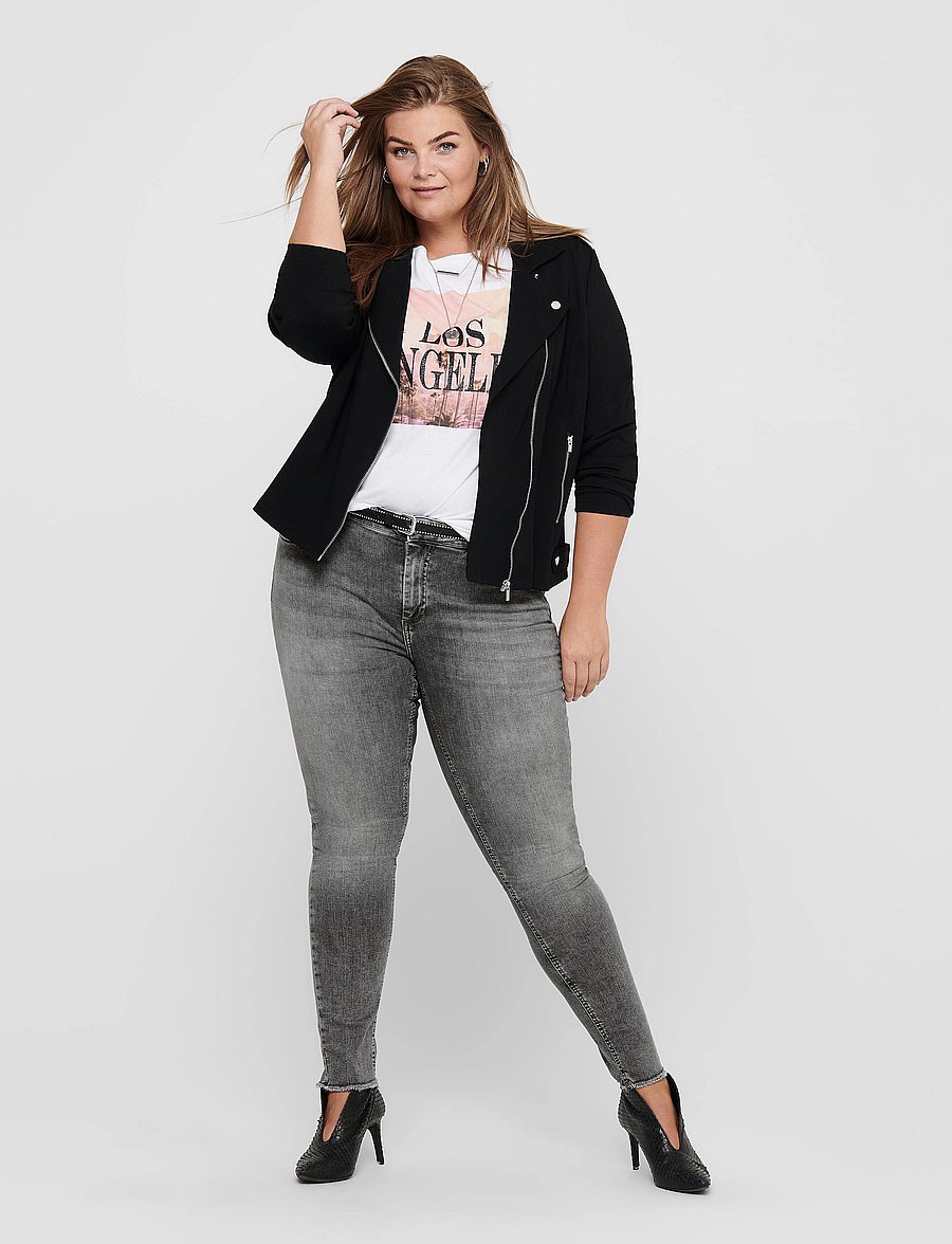 ONLY Carmakoma - CARWILLY REG SK ANK RW REA0918 NOOS - jeans skinny - grey denim - 4
