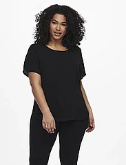 ONLY Carmakoma - CARVICA LIFE SS TOP WVN NOOS - short-sleeved blouses - black - 2