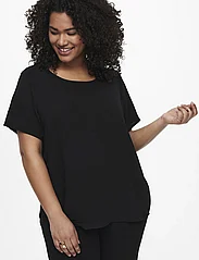 ONLY Carmakoma - CARVICA LIFE SS TOP WVN NOOS - short-sleeved blouses - black - 6