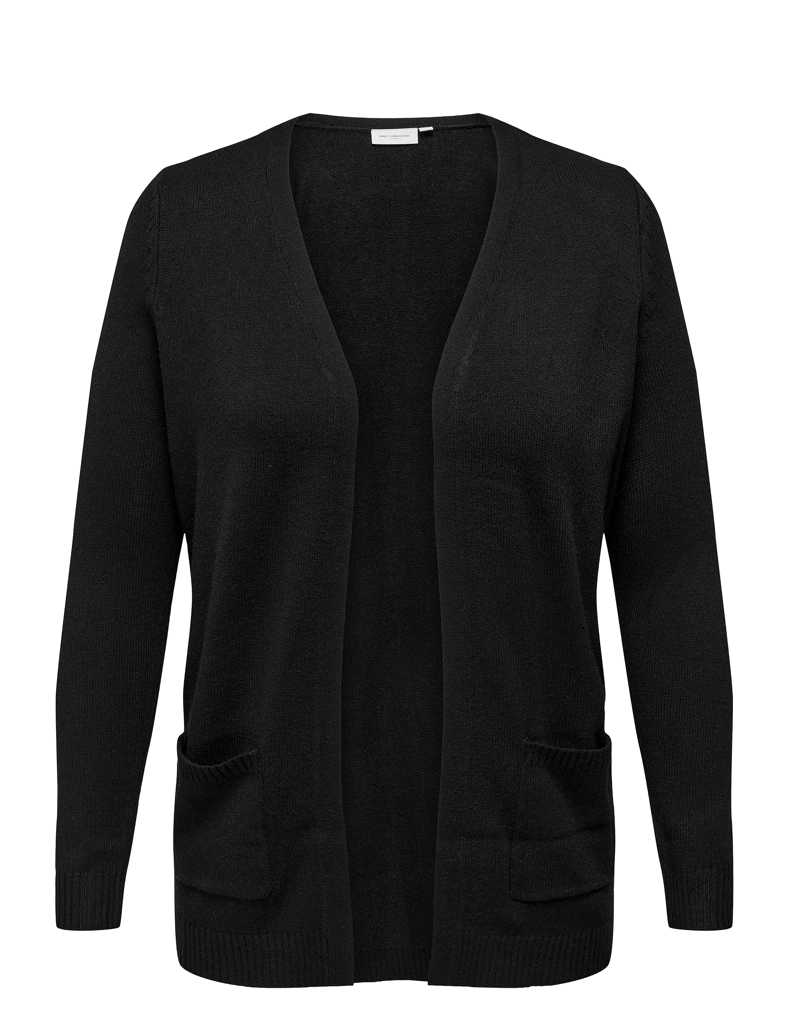 ONLY Carmakoma CARESLY L/S OPEN CARDIGAN KNT NOOS - Cardigans - BLACK / black