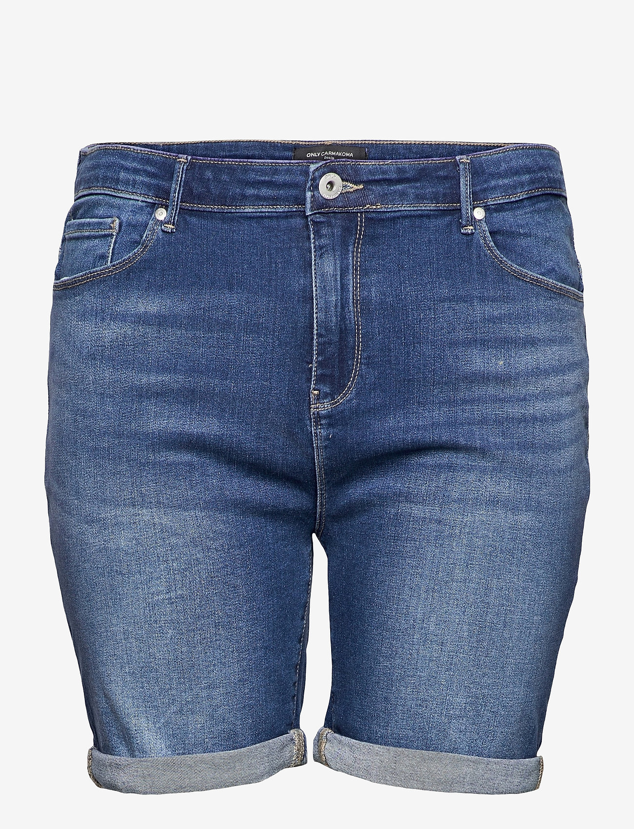 ONLY Carmakoma - CARLAOLA LIFE HW SHORTS BB AZG570 - medium blue denim - 0