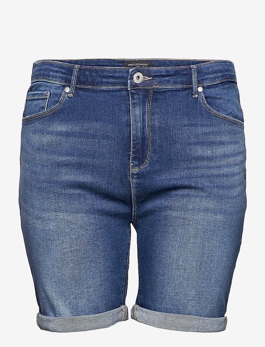 ONLY Carmakoma - CARLAOLA LIFE HW SHORTS BB AZG570 - medium blue denim - 0