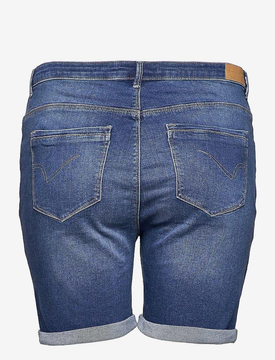 ONLY Carmakoma - CARLAOLA LIFE HW SHORTS BB AZG570 - medium blue denim - 1