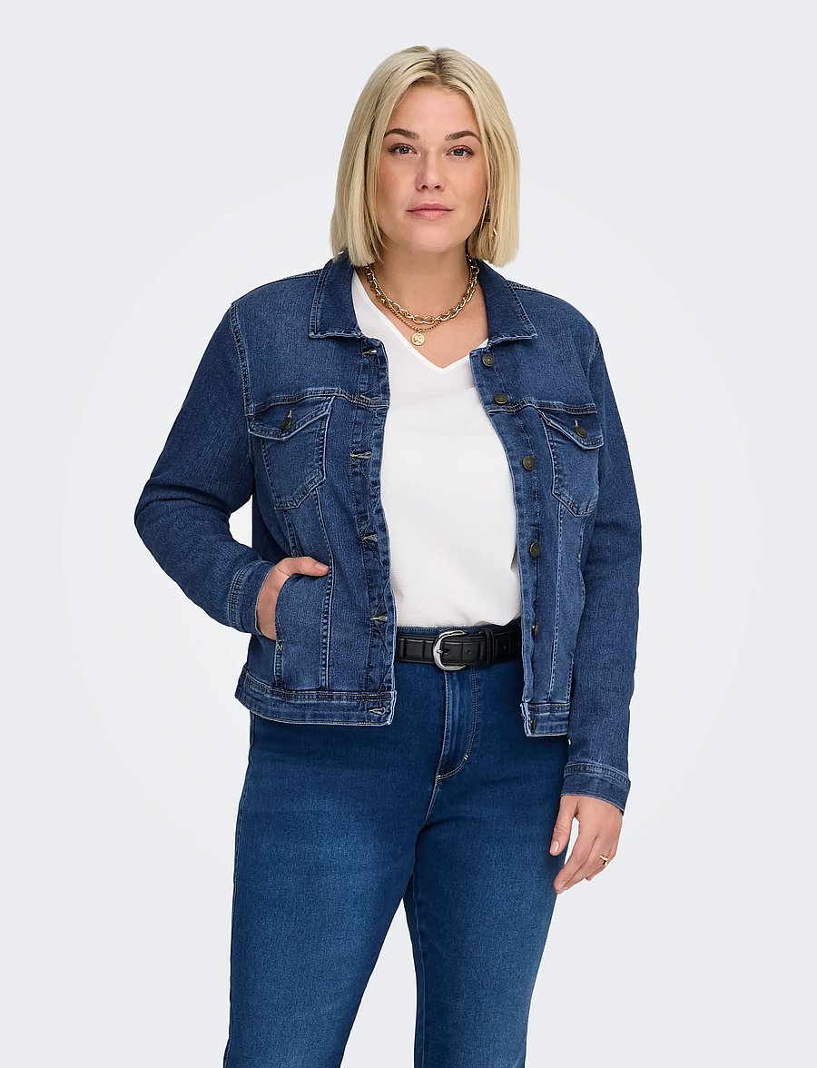 ONLY Carmakoma - CARWESPA DENIM JACKET MBD DNM NOOS - denim jackets - medium blue denim - 0