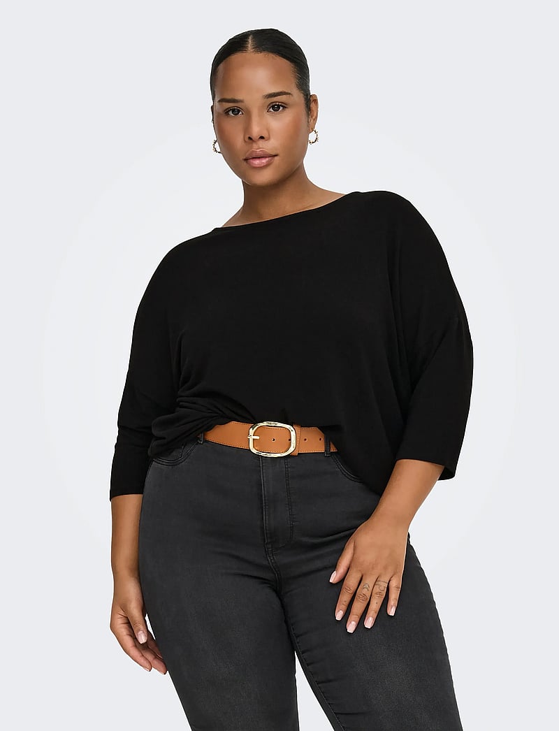 ONLY Carmakoma - CARLAMOUR 3/4 TOP - långärmade toppar - black - 0