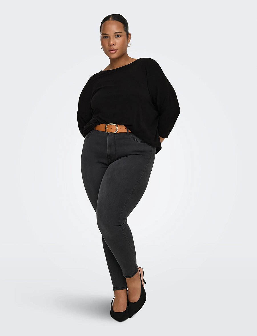 ONLY Carmakoma - CARLAMOUR 3/4 TOP JRS NOOS - palaidinukės ilgomis rankovėmis - black - 4