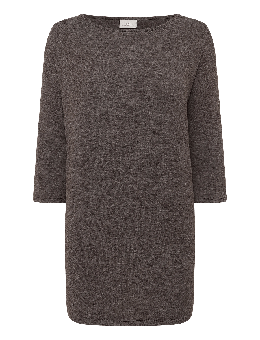 ONLY Carmakoma - CARLAMOUR 3/4 TOP JRS NOOS - langärmlige tops - coffee bean - 0