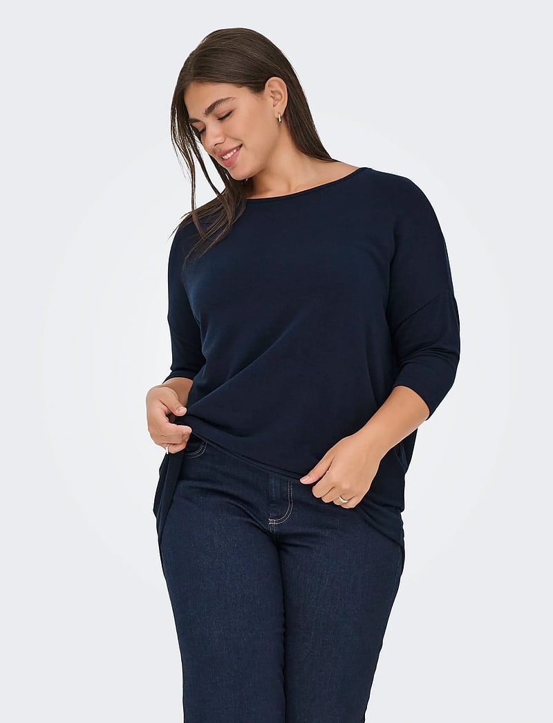 ONLY Carmakoma - CARLAMOUR 3/4 TOP - långärmade toppar - naval academy - 0