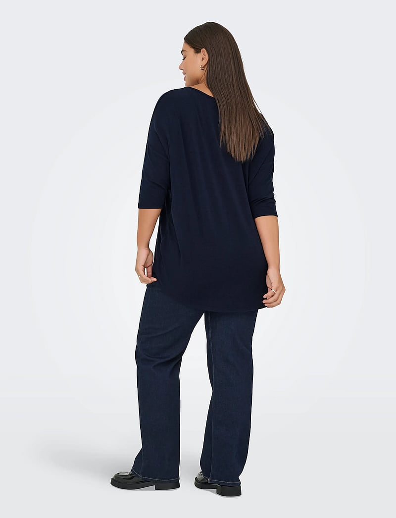 ONLY Carmakoma - CARLAMOUR 3/4 TOP - långärmade toppar - naval academy - 3