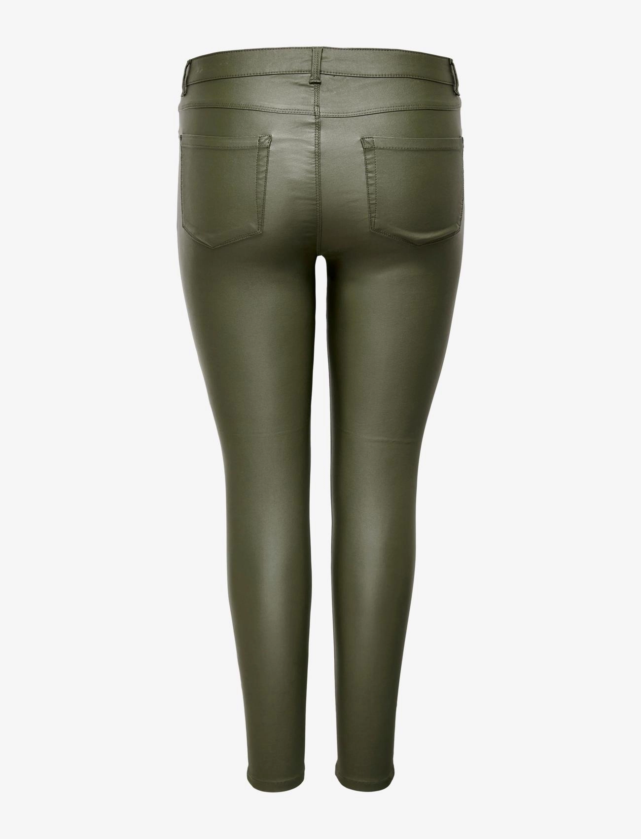 ONLY Carmakoma - CARPUNK REG SK COATED PANTS COLOR - kalamata - 1