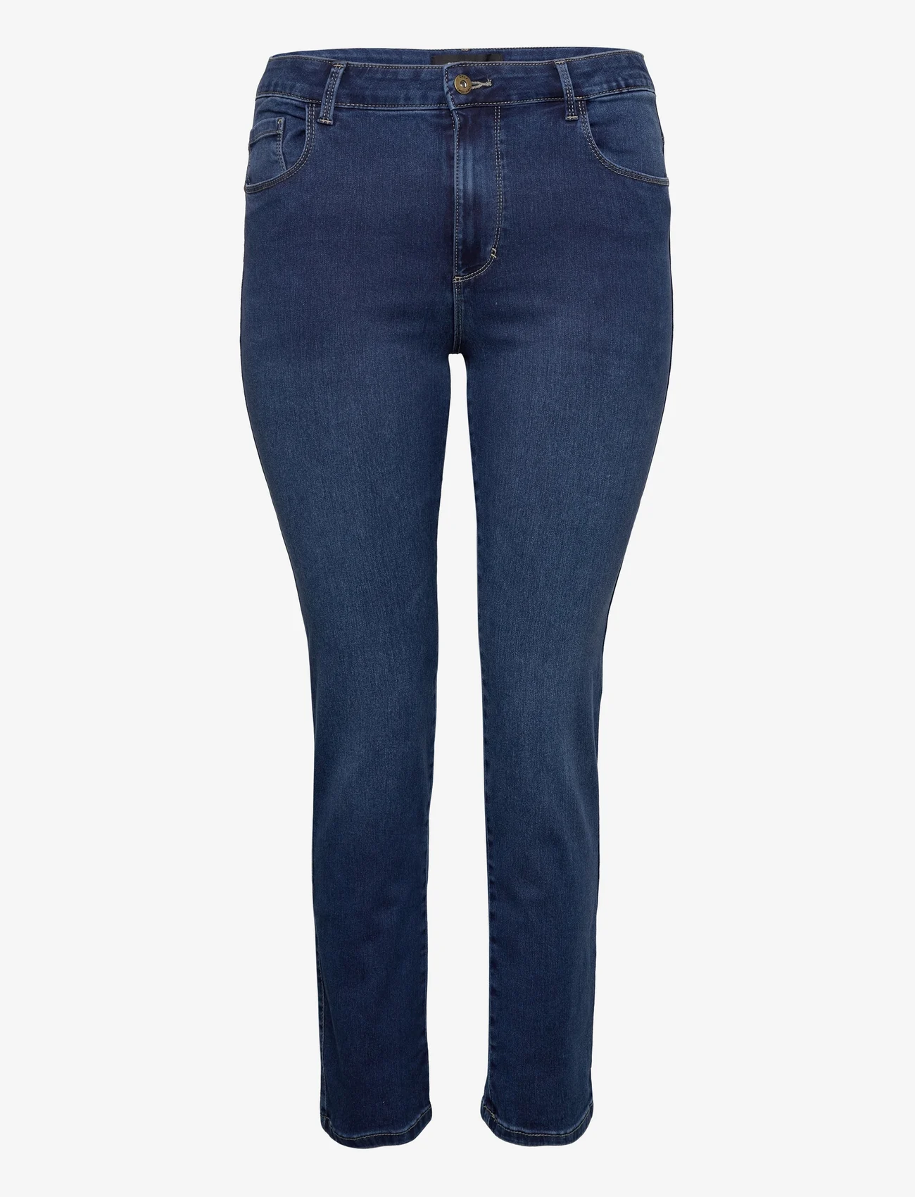 ONLY Carmakoma - CARAUGUSTA HW ST DNM JEANS BJ13964 NOOS - straight jeans - medium blue denim - 0