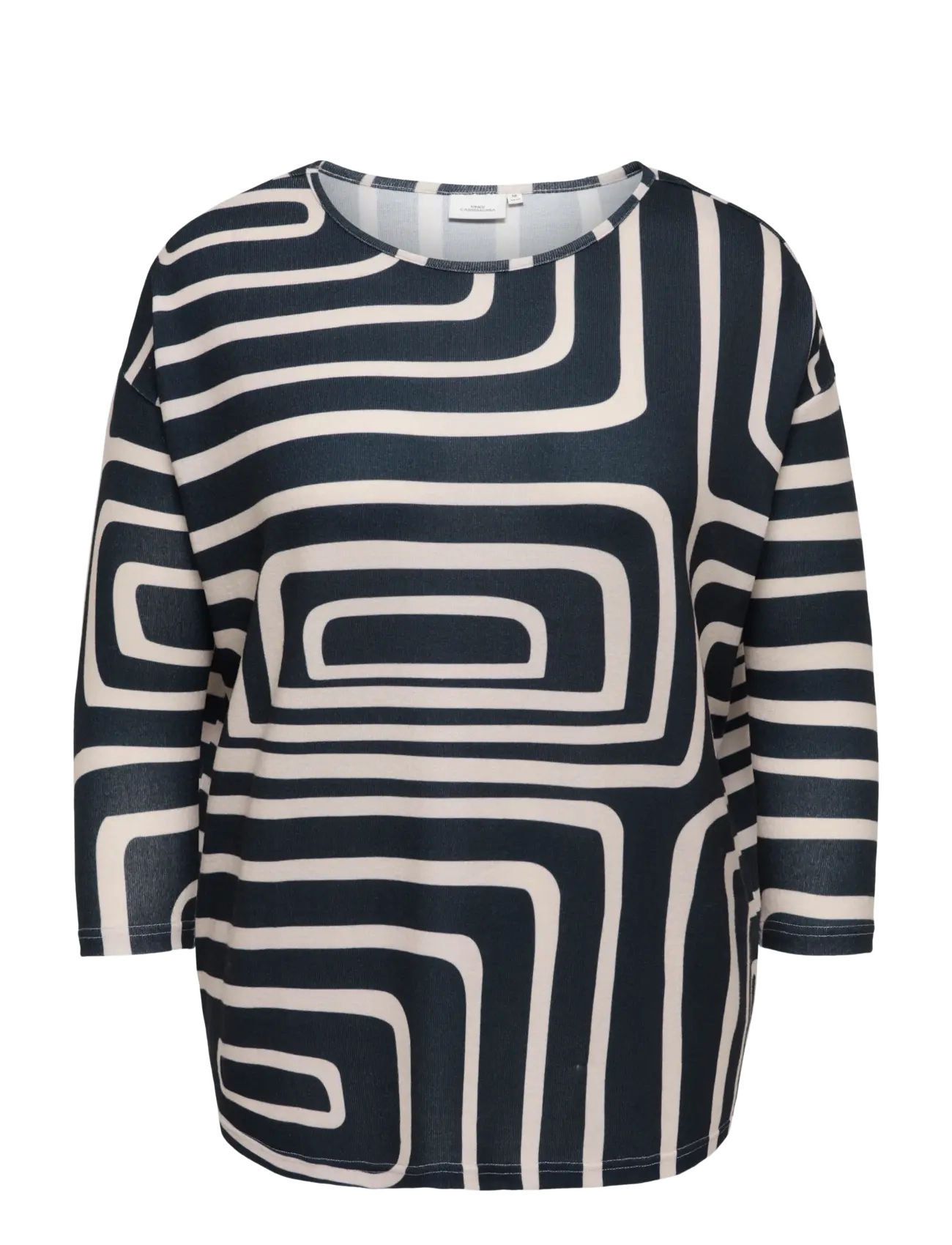 ONLY Carmakoma CARALBA 3/4 TOP NOOS - Transitional Layering - BLACK / cream