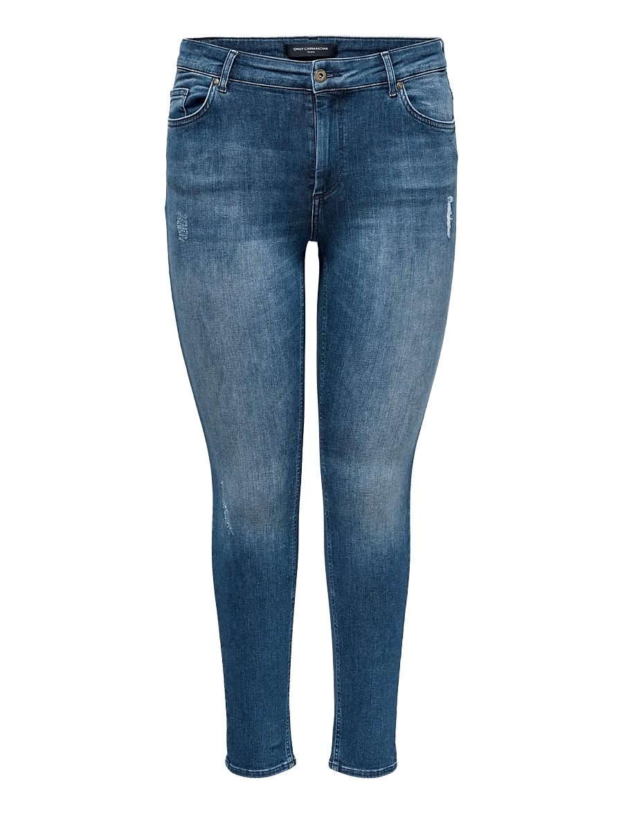 ONLY Carmakoma - CARWILLY REG SKINNY JEANS DNM TAI NOOS - jeans skinny - medium blue denim - 1