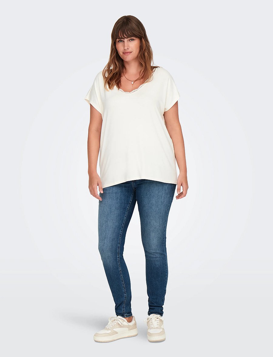 ONLY Carmakoma - CARWILLY REG SKINNY JEANS DNM TAI NOOS - jeans skinny - medium blue denim - 4