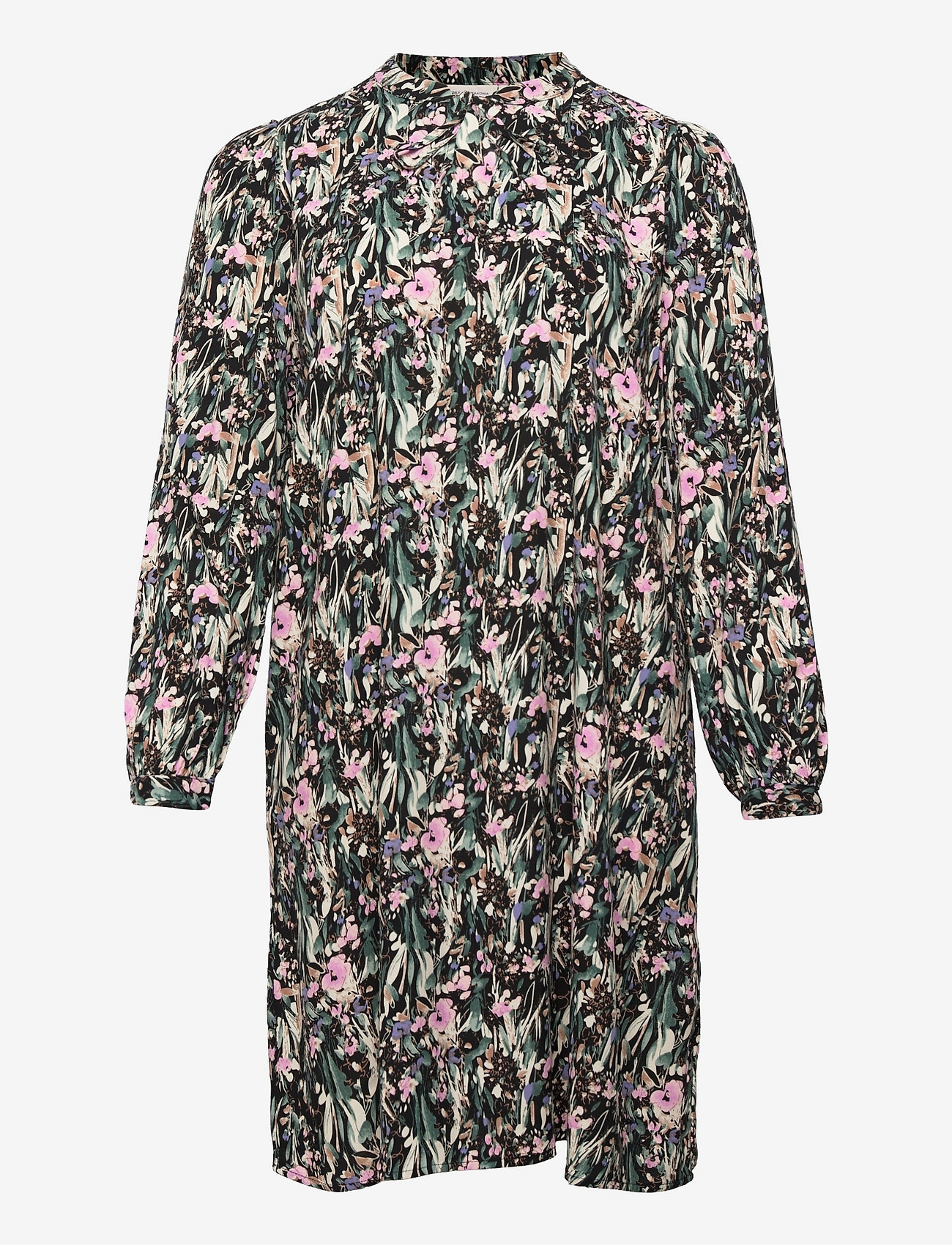 ONLY Carmakoma - CARLOLLILISE 3/4 TUNIC DRESS AOP - black - 0