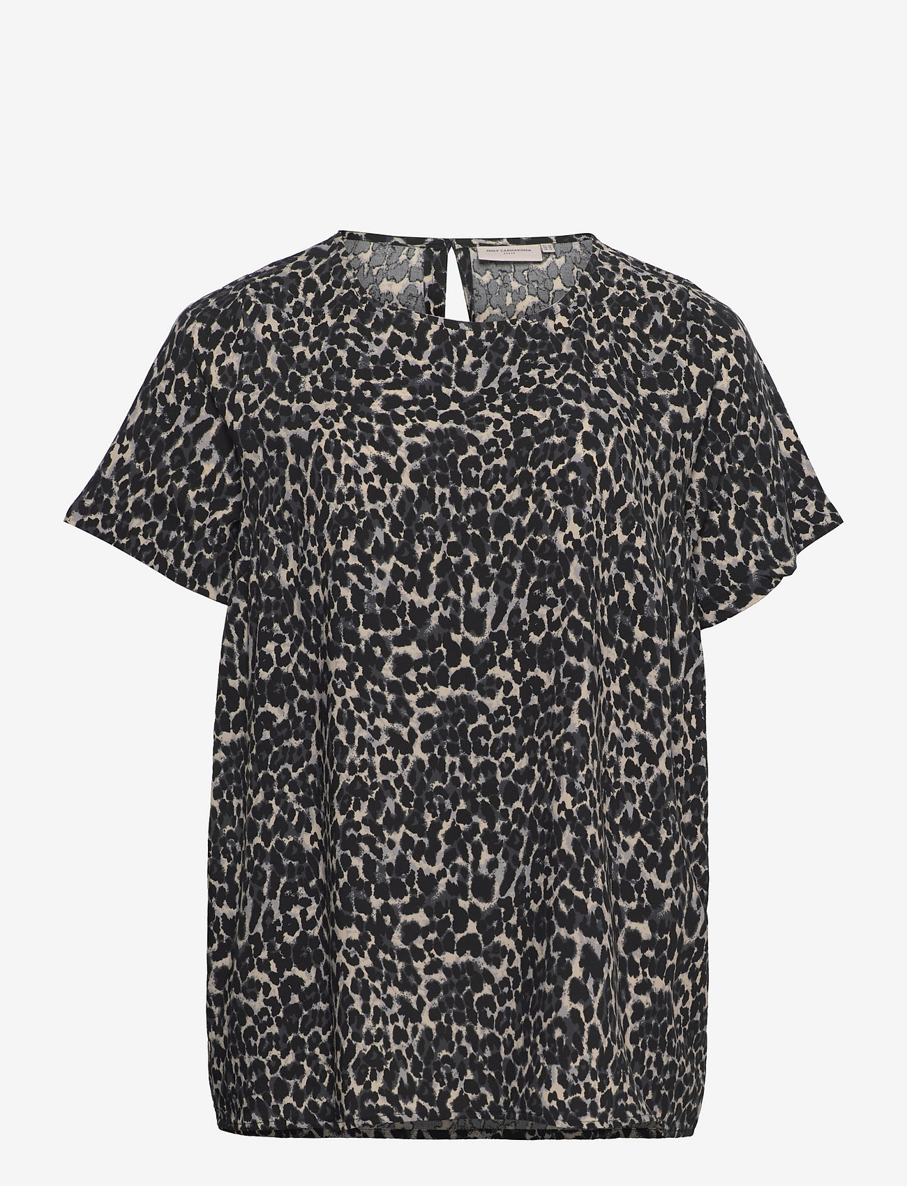 ONLY Carmakoma - CARLOLLILISE SS TOP AOP - black - 0