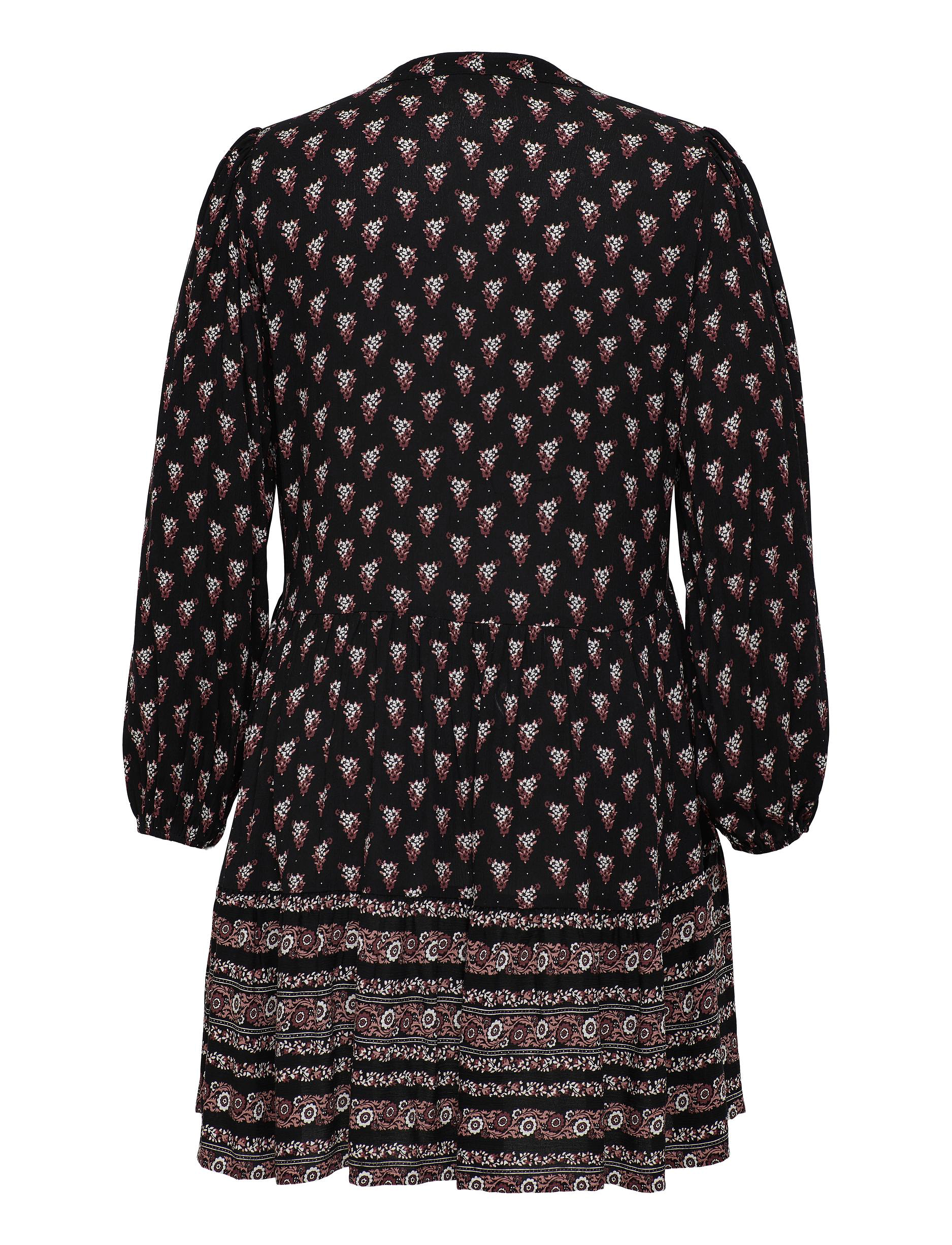 ONLY Carmakoma - CARBOHEE LIFE LS TUNIC DRESS AOP - black - 1