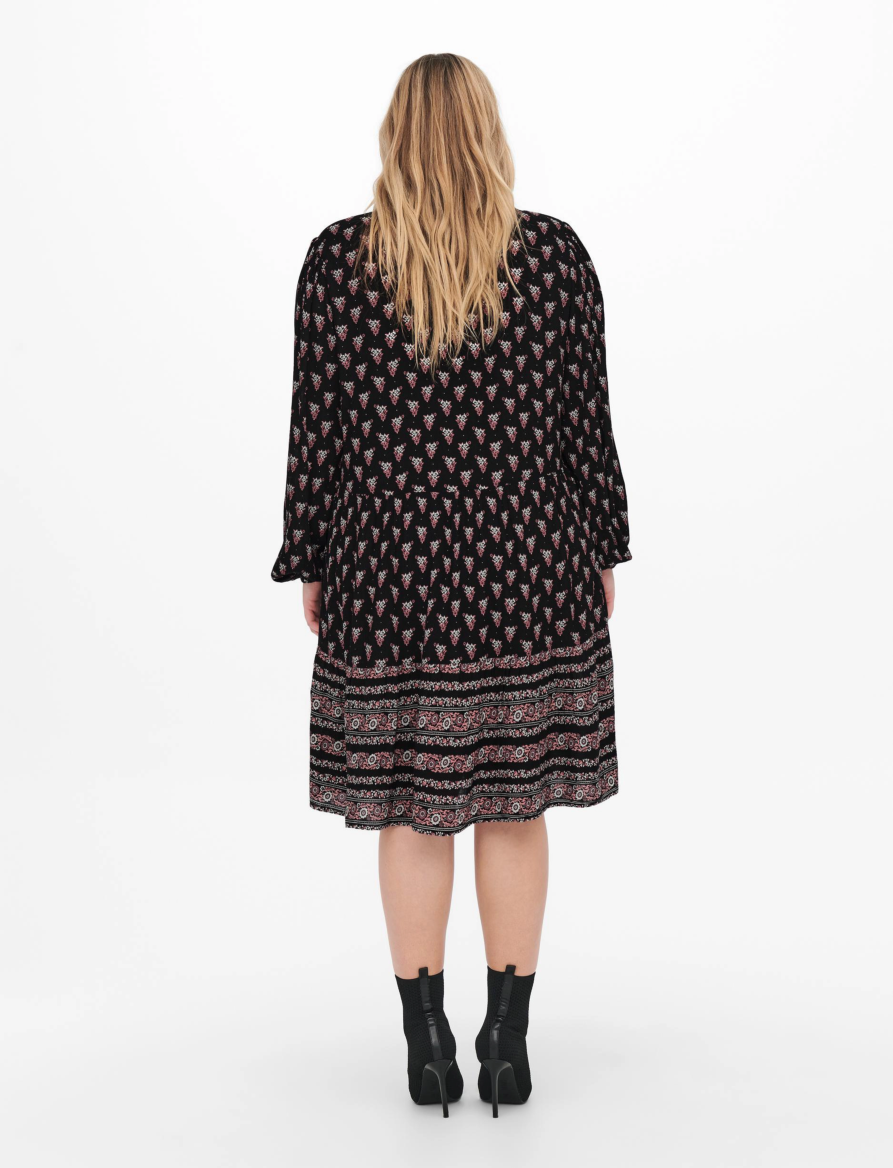 ONLY Carmakoma - CARBOHEE LIFE LS TUNIC DRESS AOP - black - 3