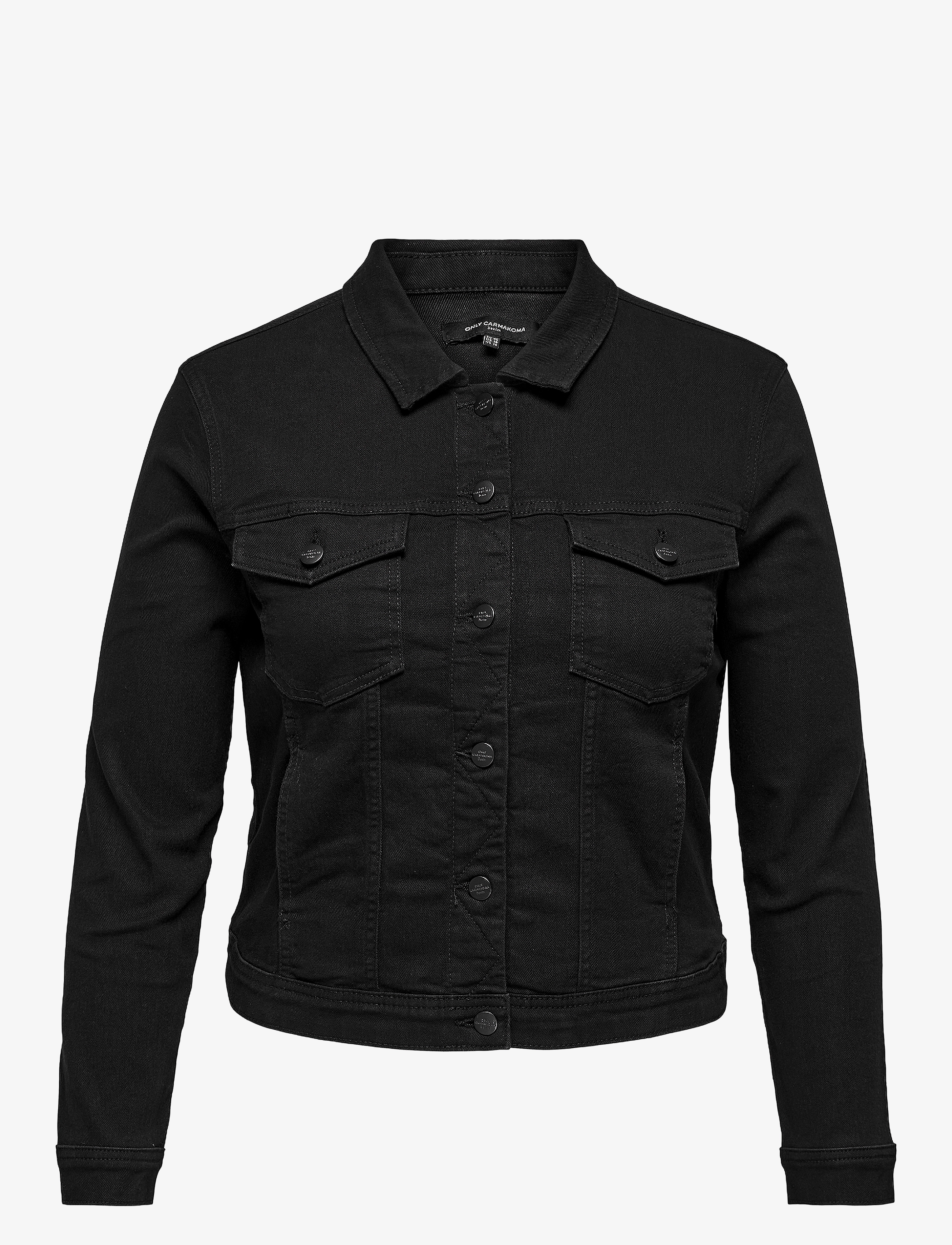 ONLY Carmakoma - CARWESPA LS JACKET BLACK DNM NOOS - kurtki wiosenne - black - 1
