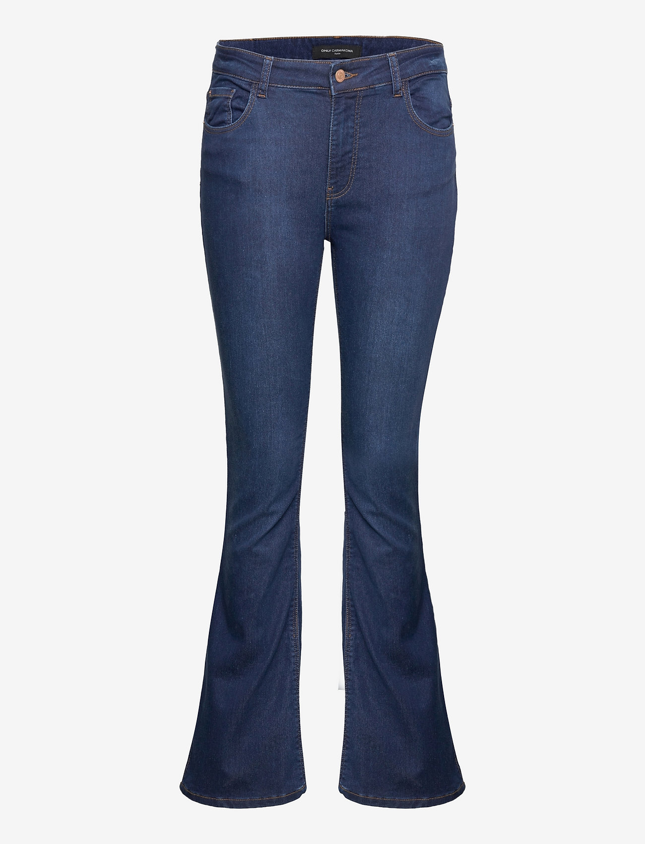 ONLY Carmakoma - CARVICKY REG SWEET FLARED JEANS DNM - dark blue denim - 0