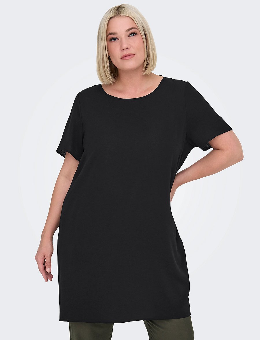 ONLY Carmakoma - CARLUX LIFE SS TUNIC DRESS WVN NOOS - t-särkkleidid - black - 4
