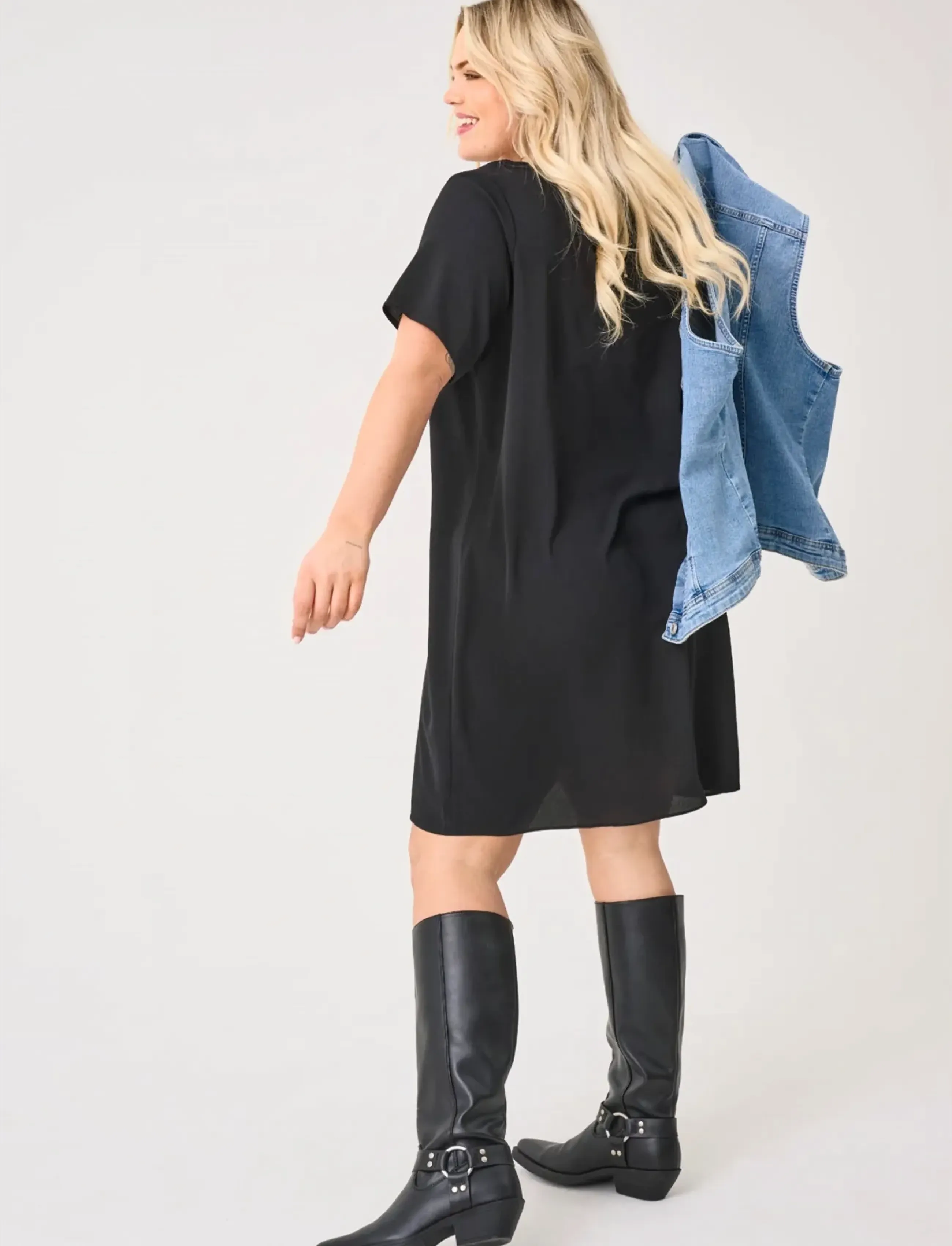 ONLY Carmakoma Carlux Life Ss Tunic Dress Wvn Noos korta klänningar dam – bild 5