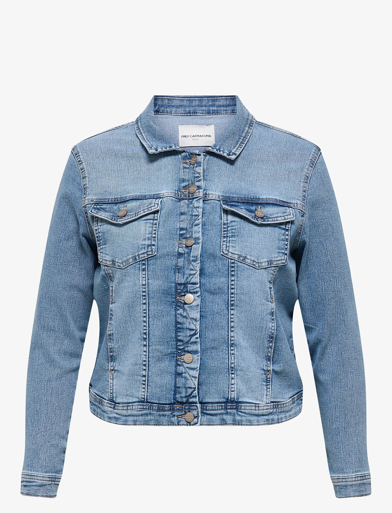 ONLY Carmakoma - CARWESPA LS JACKET LIGHT BLUE DNM NOOS - denim jackets - light blue denim - 1