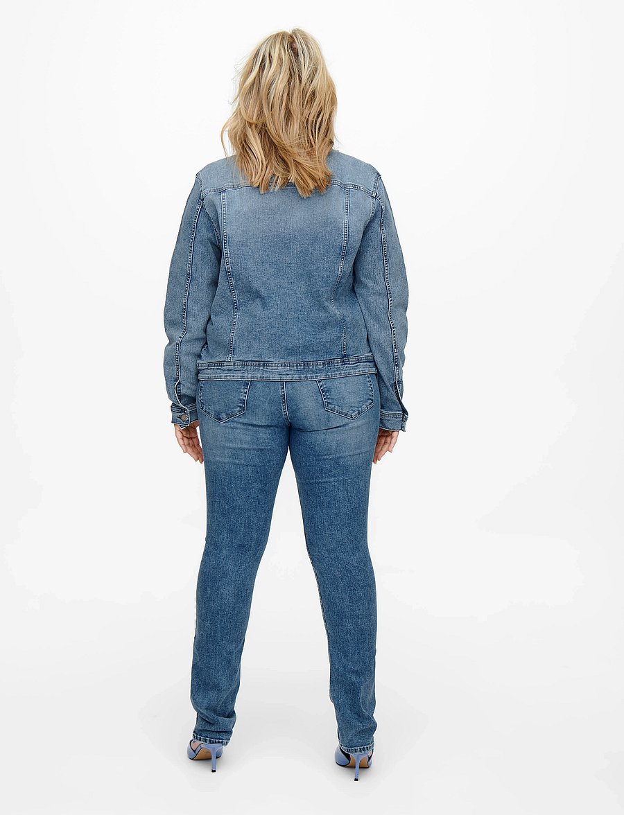 ONLY Carmakoma - CARWESPA LS JACKET LIGHT BLUE DNM NOOS - jeansjackor - light blue denim - 3