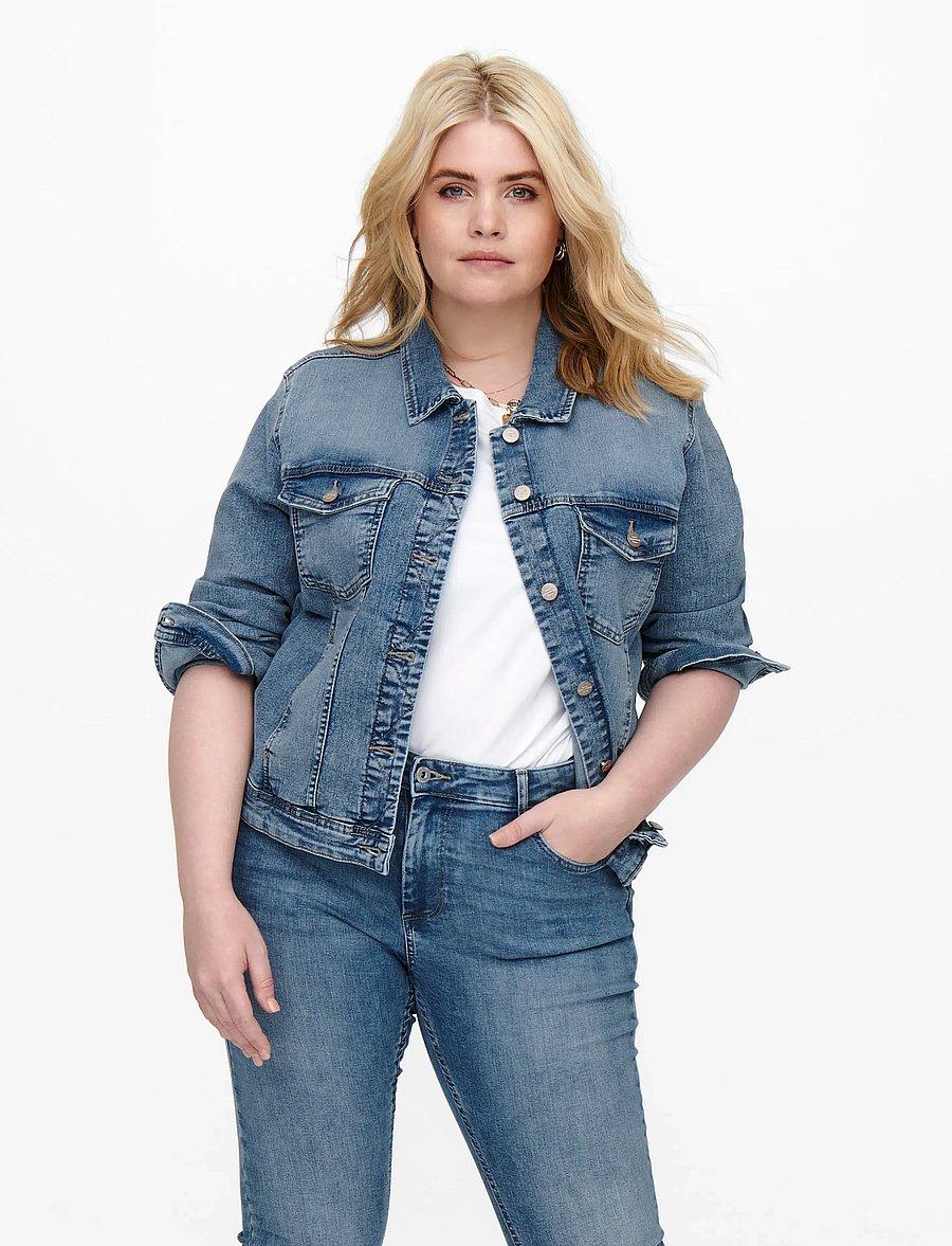 ONLY Carmakoma - CARWESPA LS JACKET LIGHT BLUE DNM NOOS - jeansjackor - light blue denim - 4