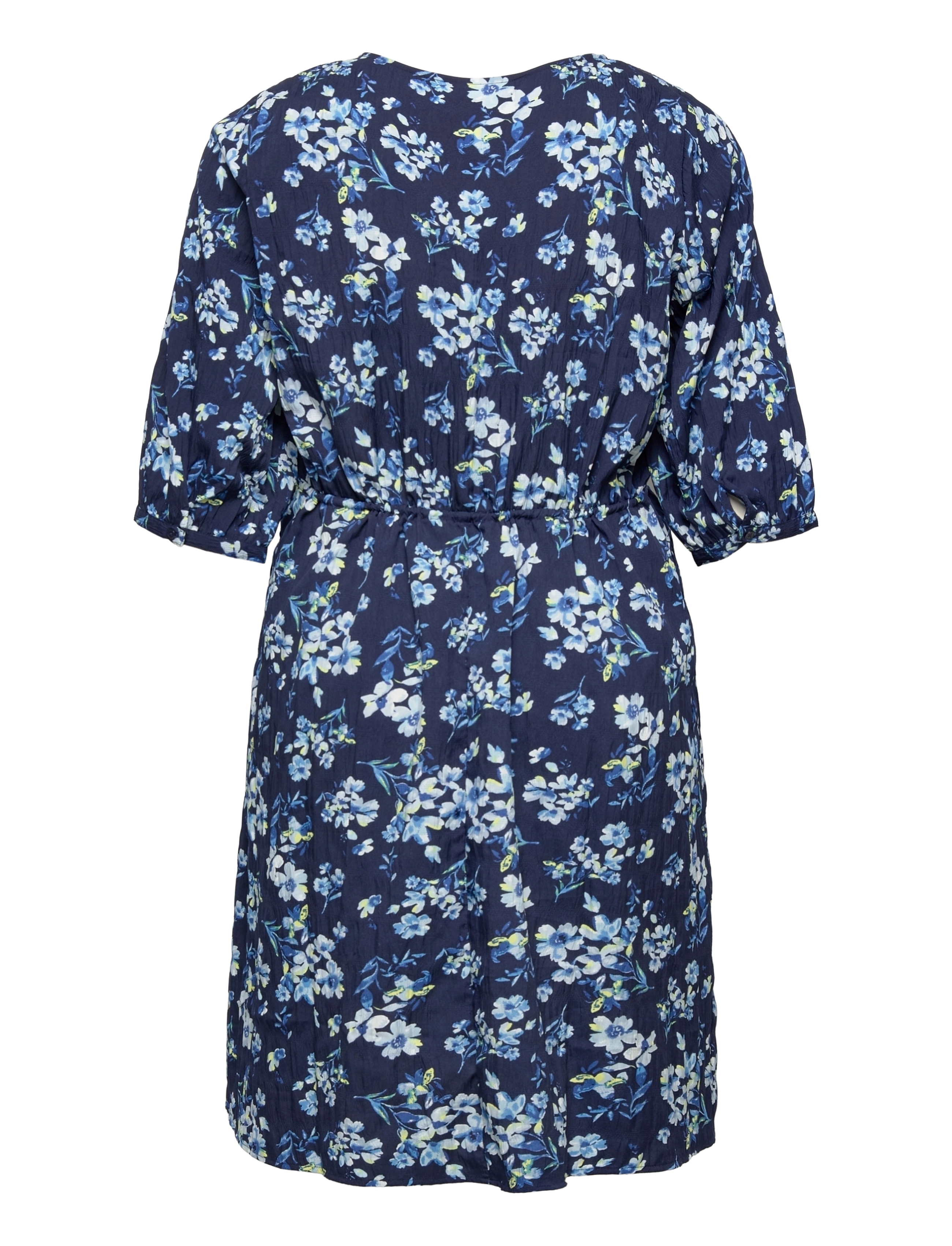 ONLY Carmakoma - CARSHALINA 3/4 WRAP BLK DRESS AOP - evening blue - 1