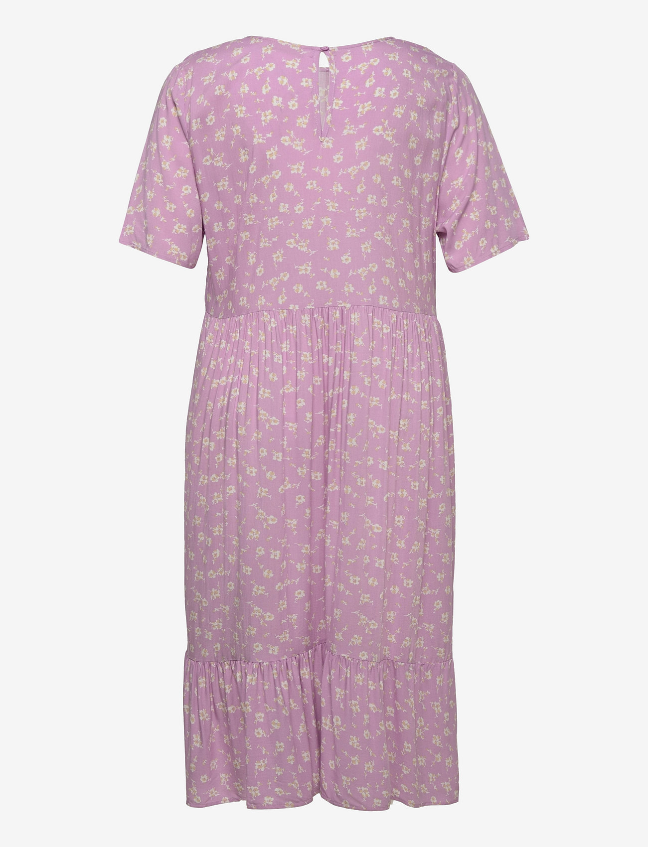 ONLY Carmakoma - CARLOLLIMEGAN SS BLK DRESS AOP - orchid bouquet - 1