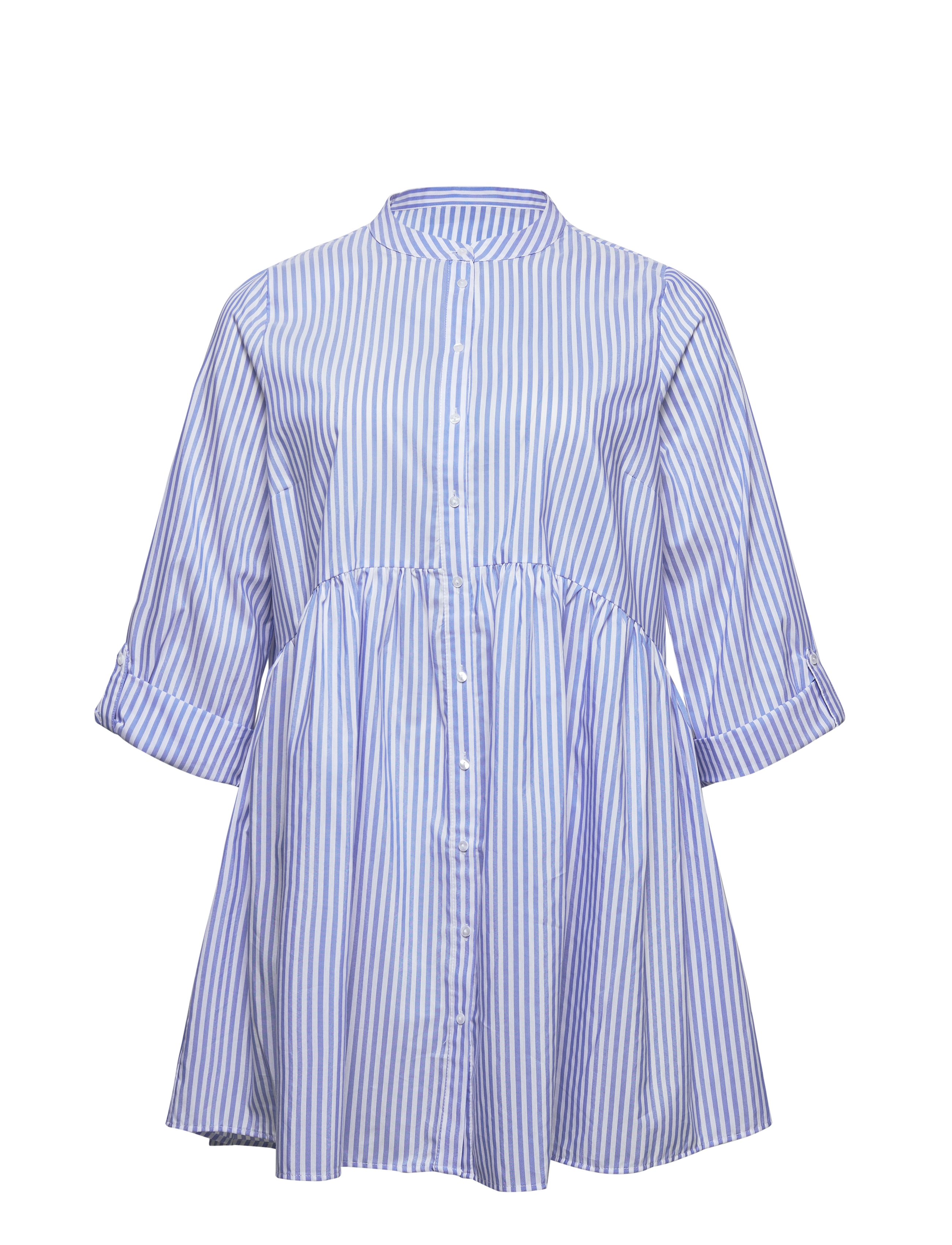 ONLY Carmakoma - CARDITTA LIFE  STRIP  3/4 TUNICDRESS WVN - cloud dancer - 0