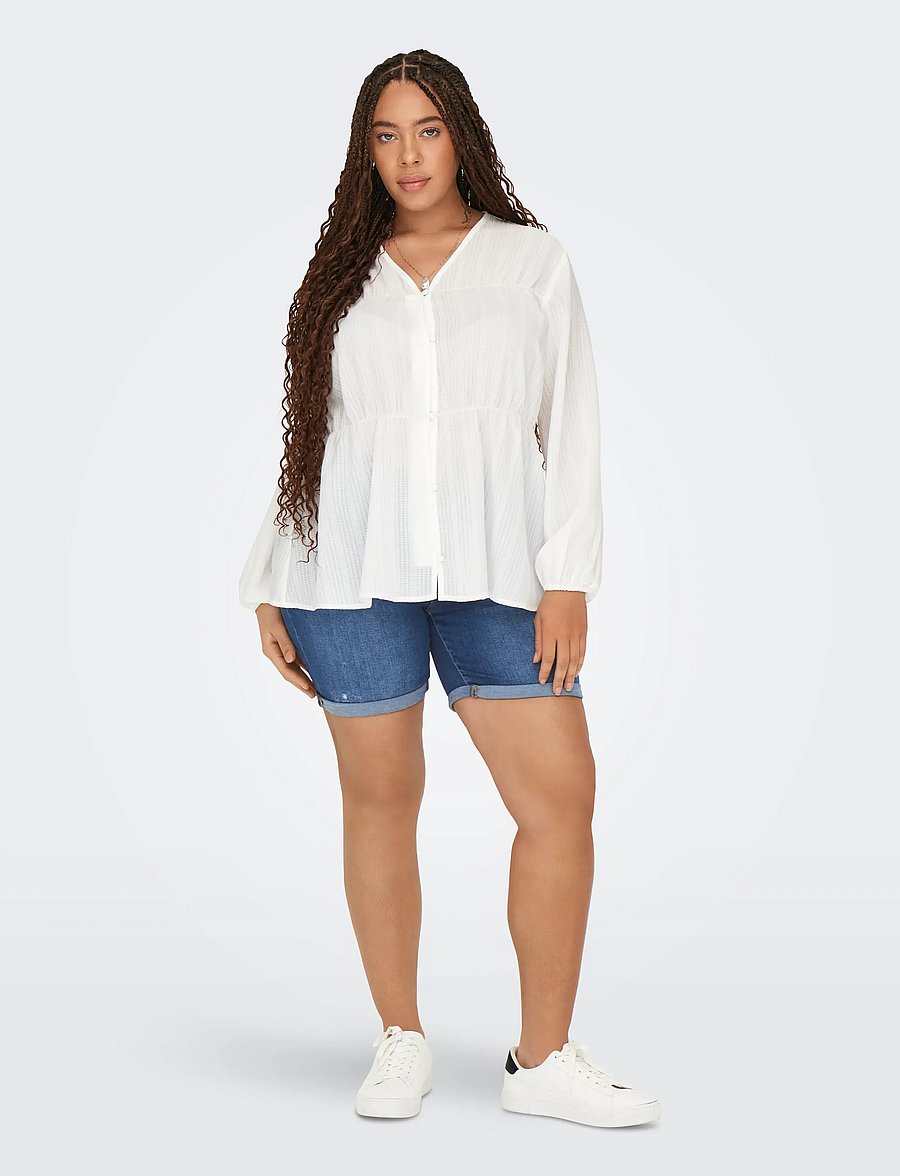 ONLY Carmakoma - CARLAOLA REG DEST DNM SHORTS - medium blue denim - 5