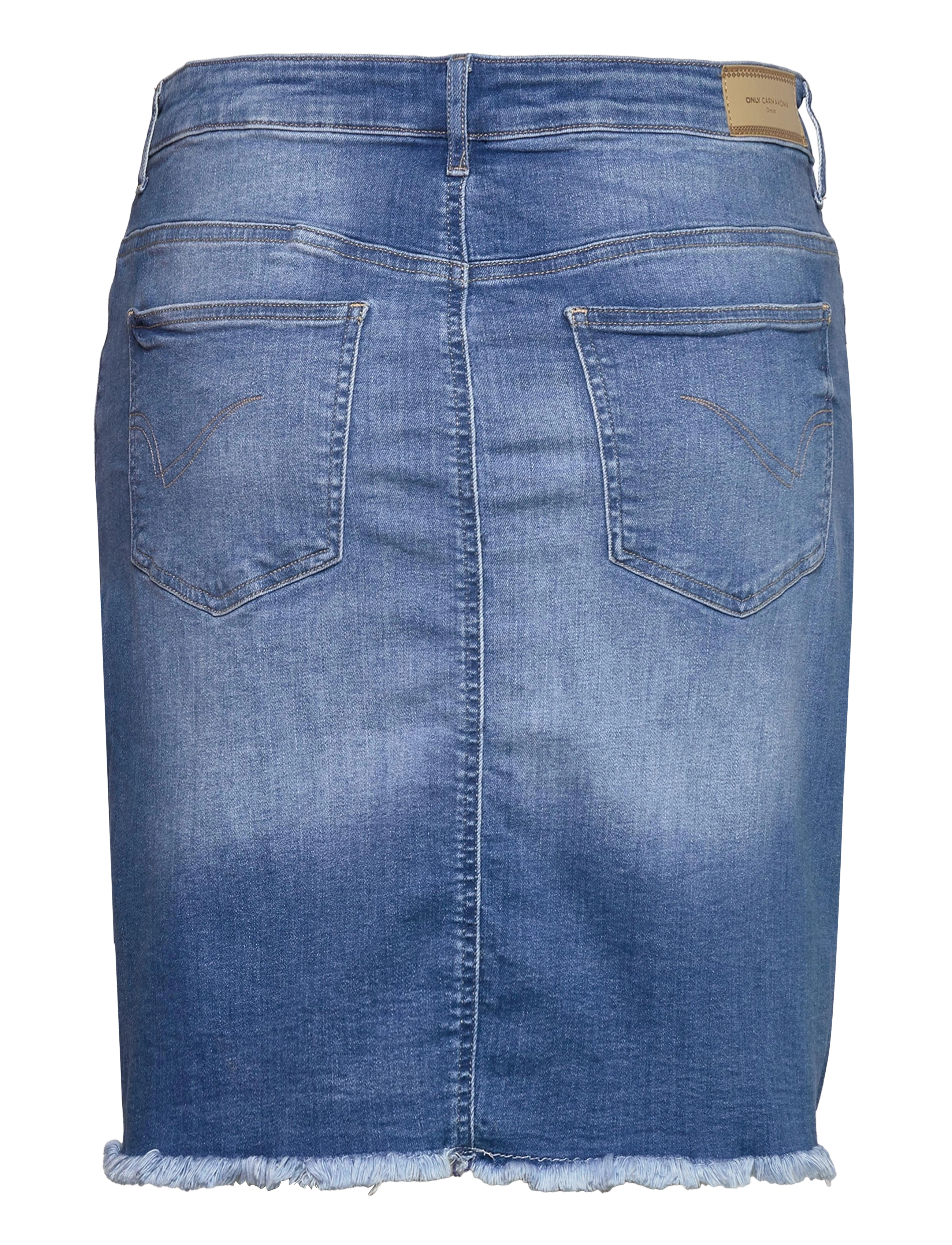 ONLY Carmakoma - CARLAOLA RAW SKIRT - dark blue denim - 1
