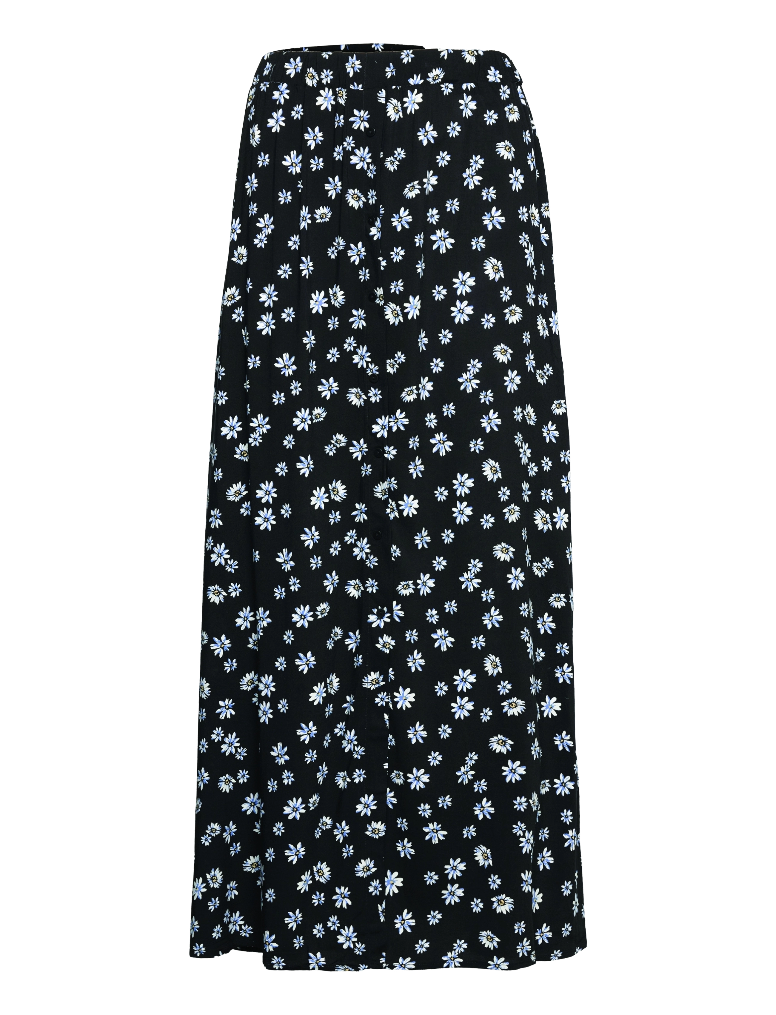 ONLY Carmakoma - CARLOLLIANE LONG SKIRT AOP - black - 0
