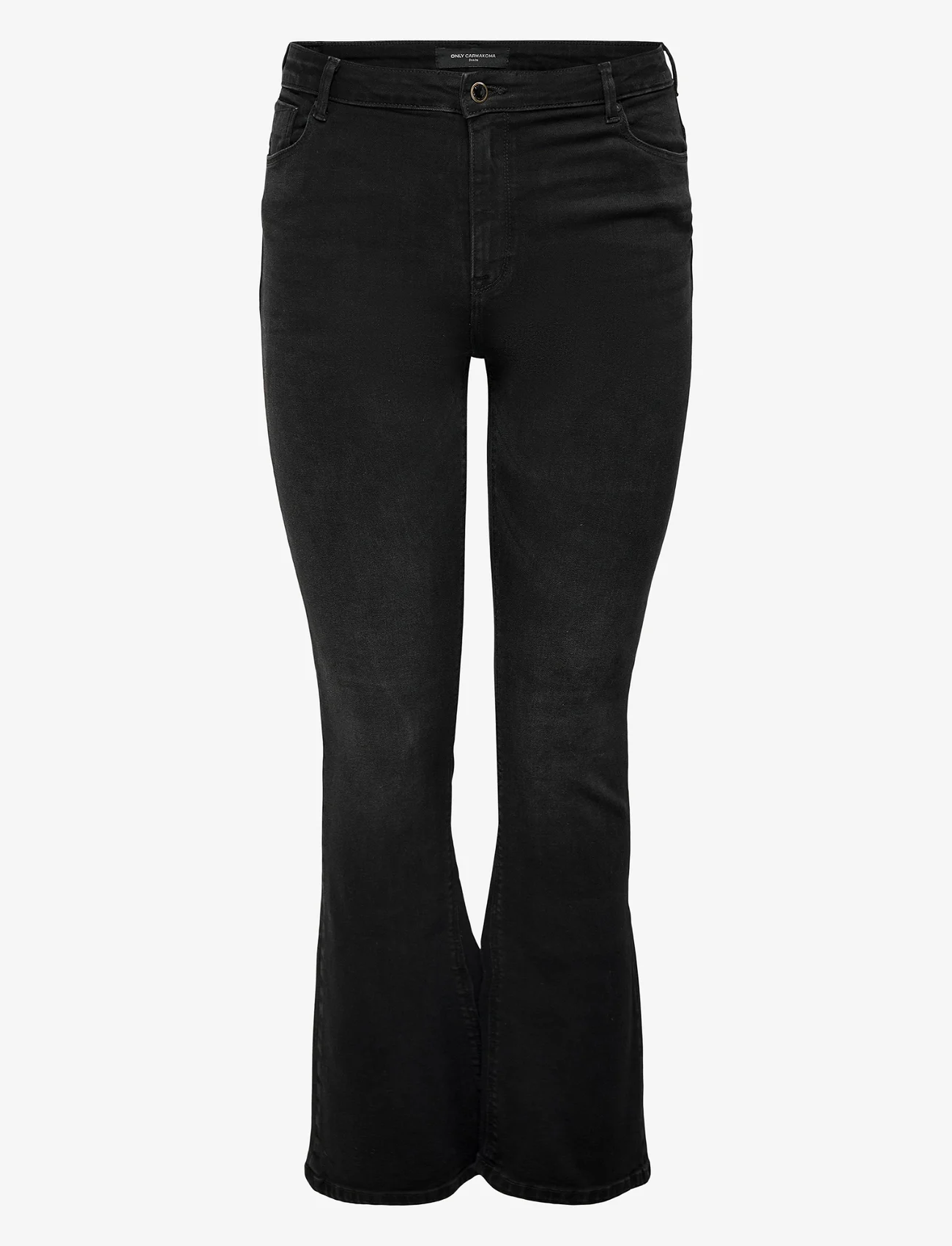 ONLY Carmakoma - CARSALLY HW FLARED JEANS BJ165 NOOS - utsvängda jeans - black - 0